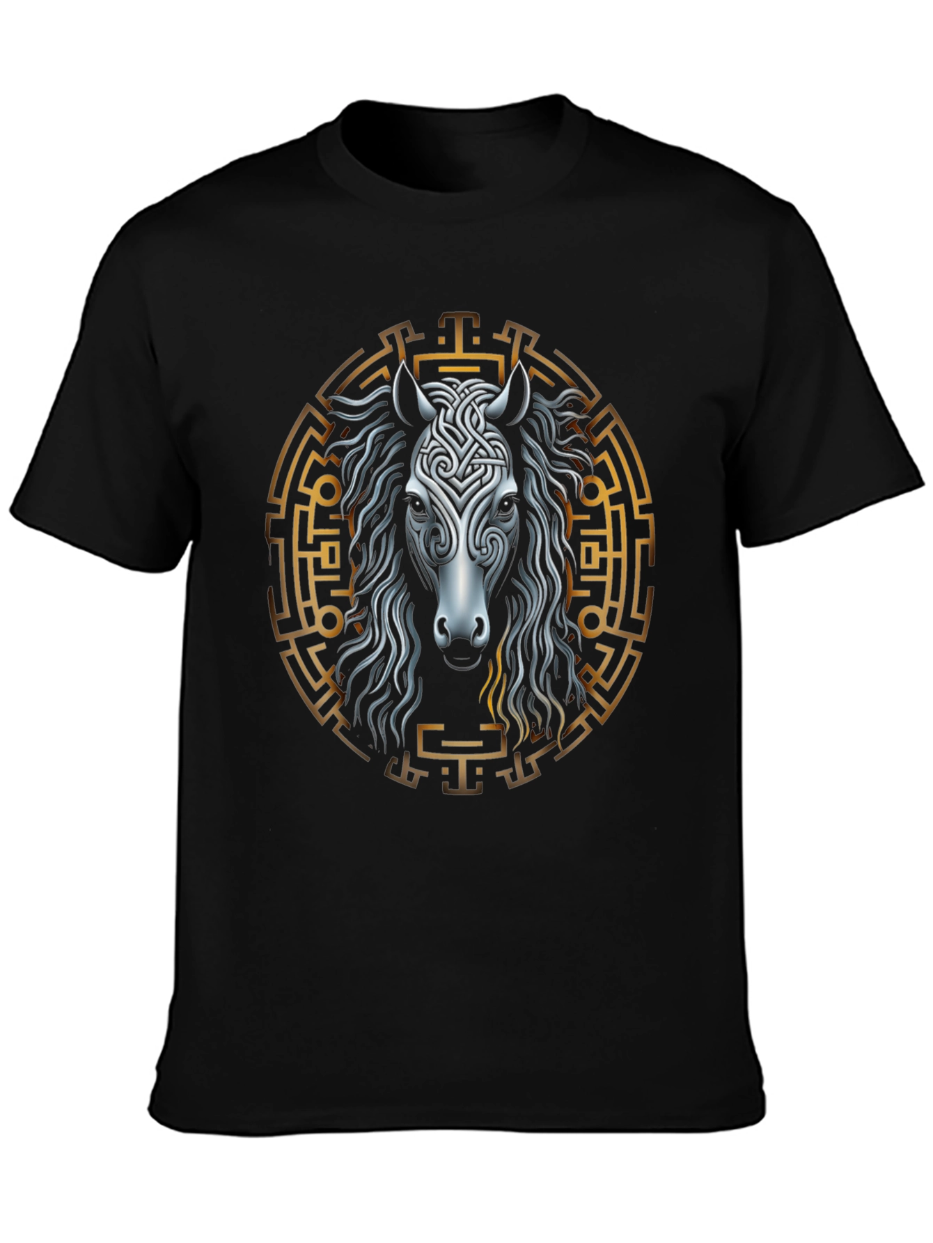 Celtic Horse Graphic Tee - Black