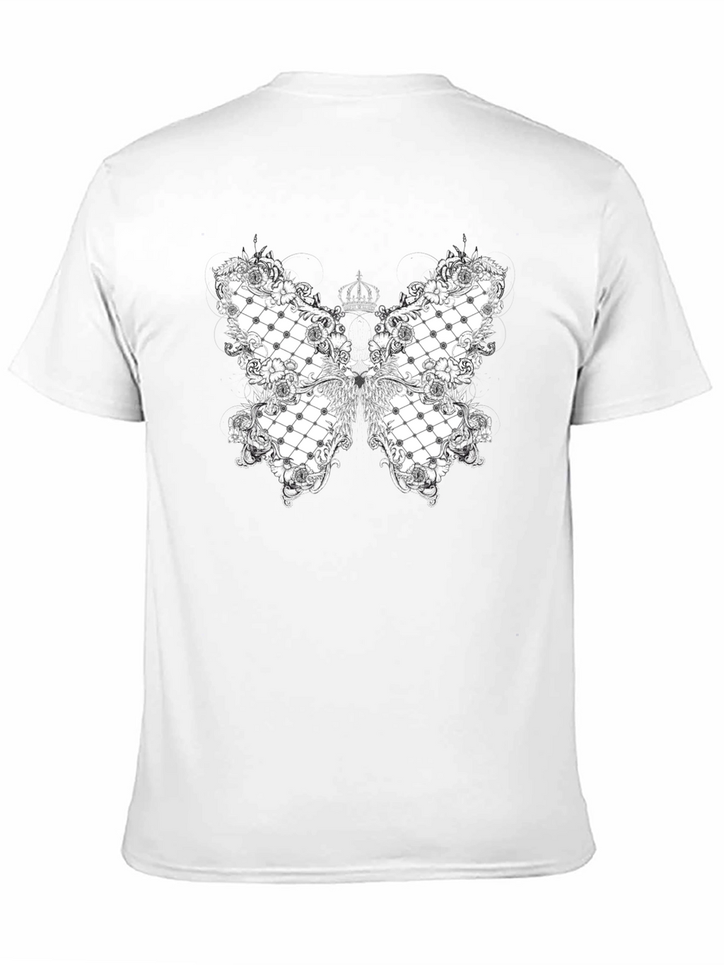 Elegant Butterfly Crown Graphic Tee