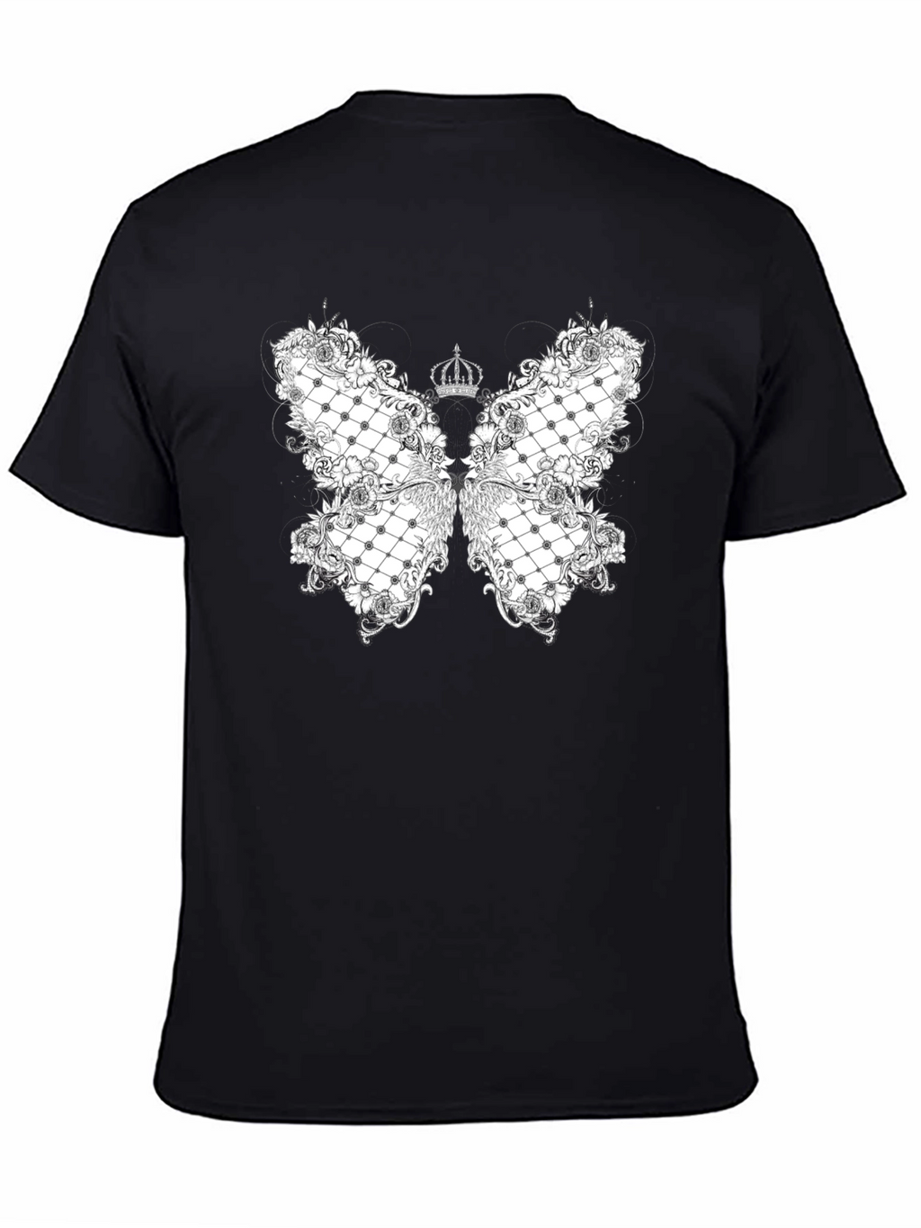Elegant Butterfly Crown Graphic Tee
