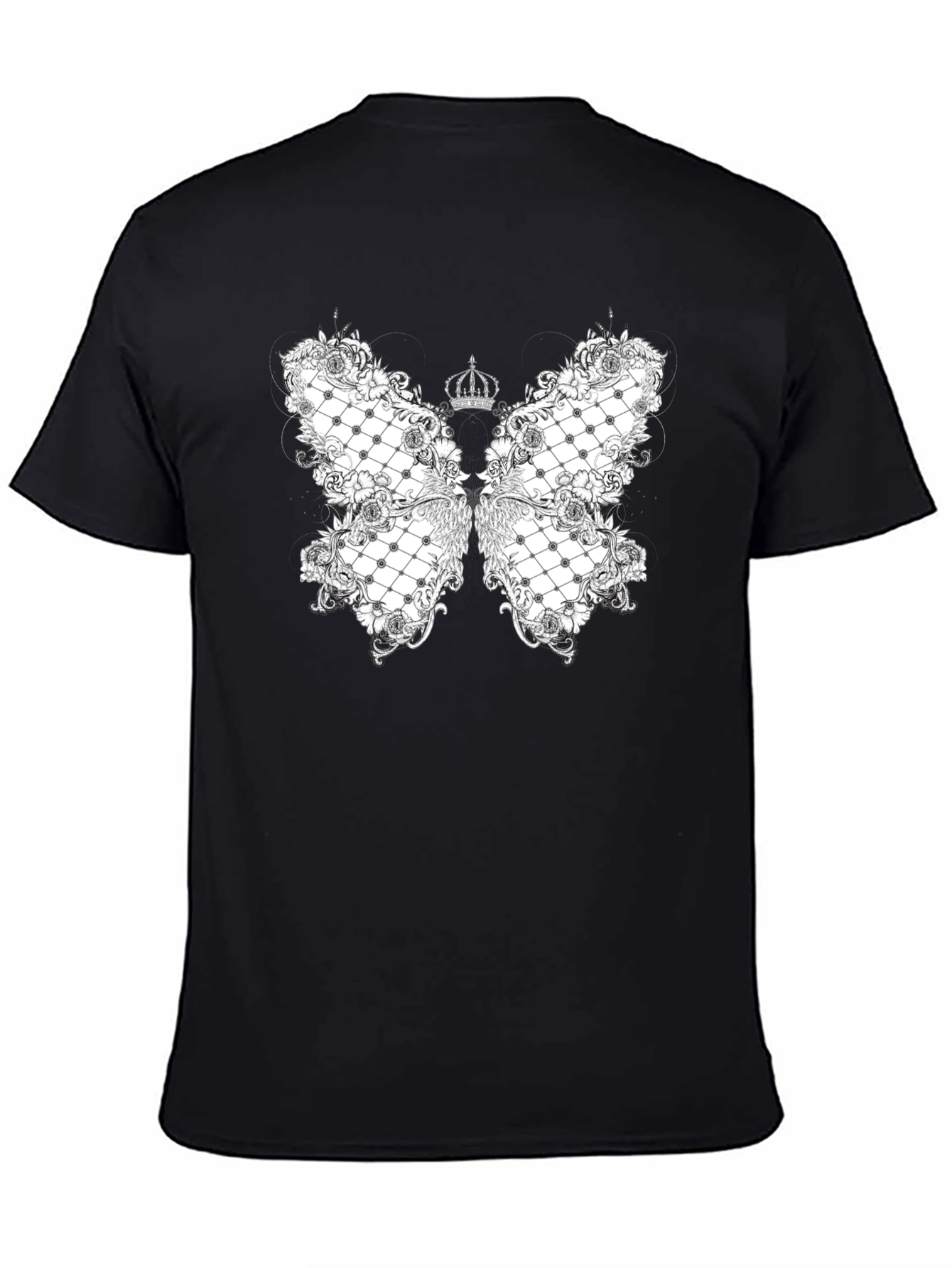 Elegant Butterfly Crown Graphic Tee