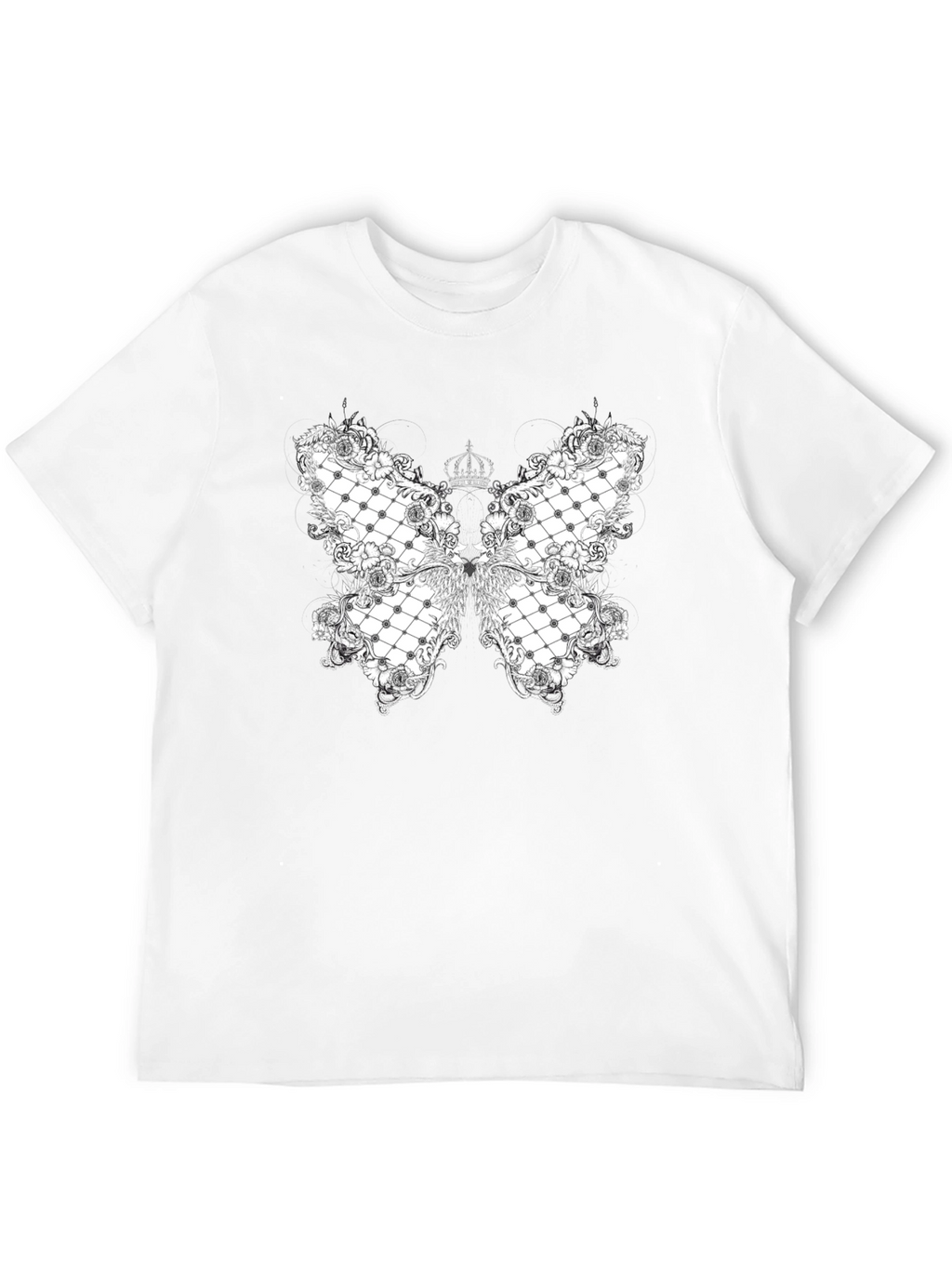 Elegant Butterfly Crown Graphic Tee