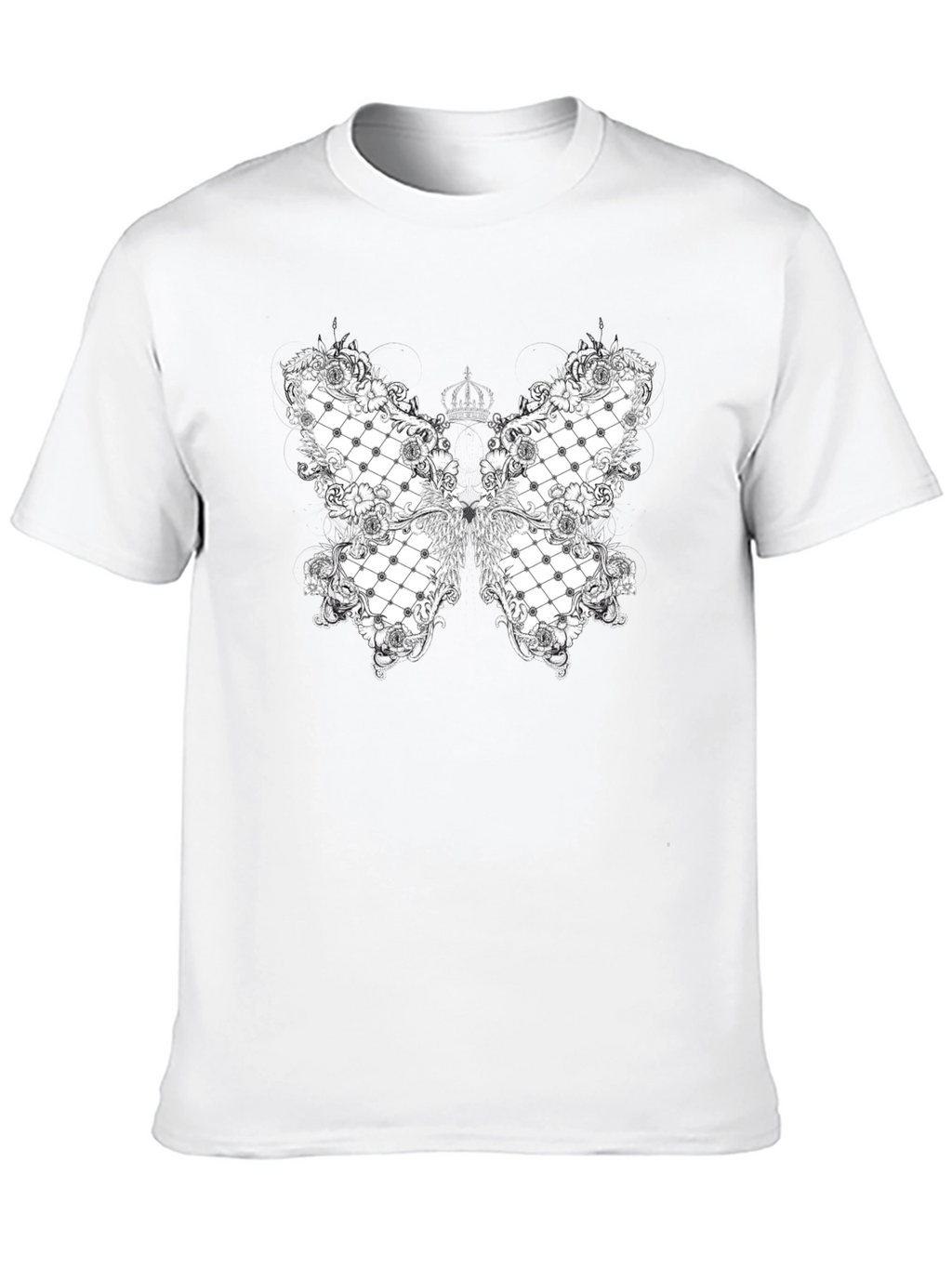 Elegant Butterfly Crown Graphic Tee