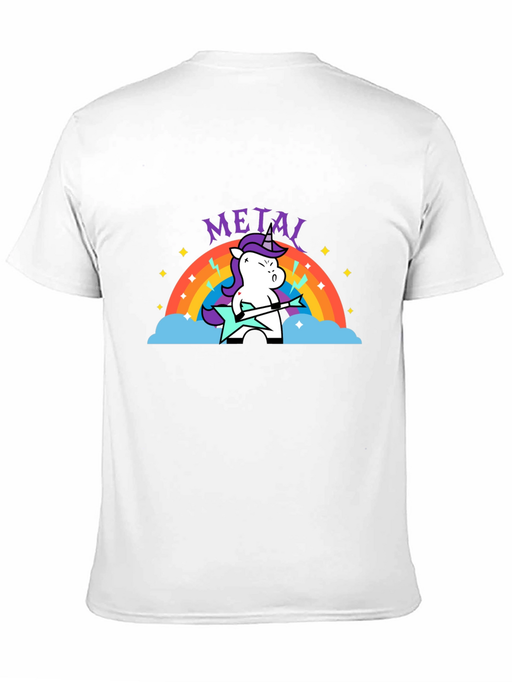 Unicorn Metal Guitarist Graphic Tee