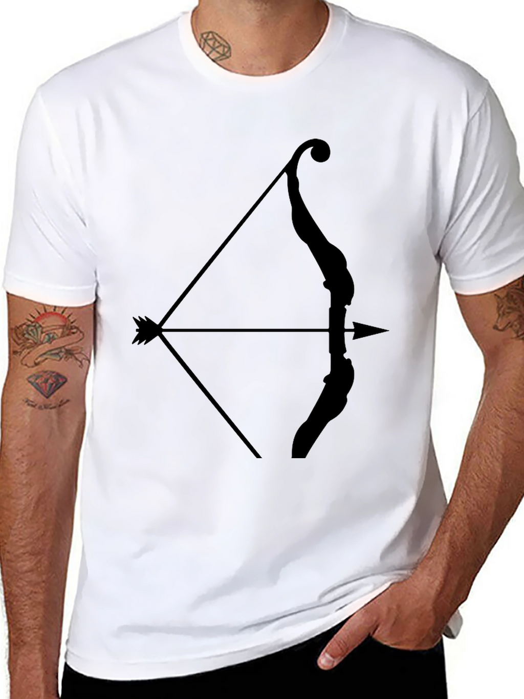 Archer Bow Graphic Tee - Mens Black T-Shirt