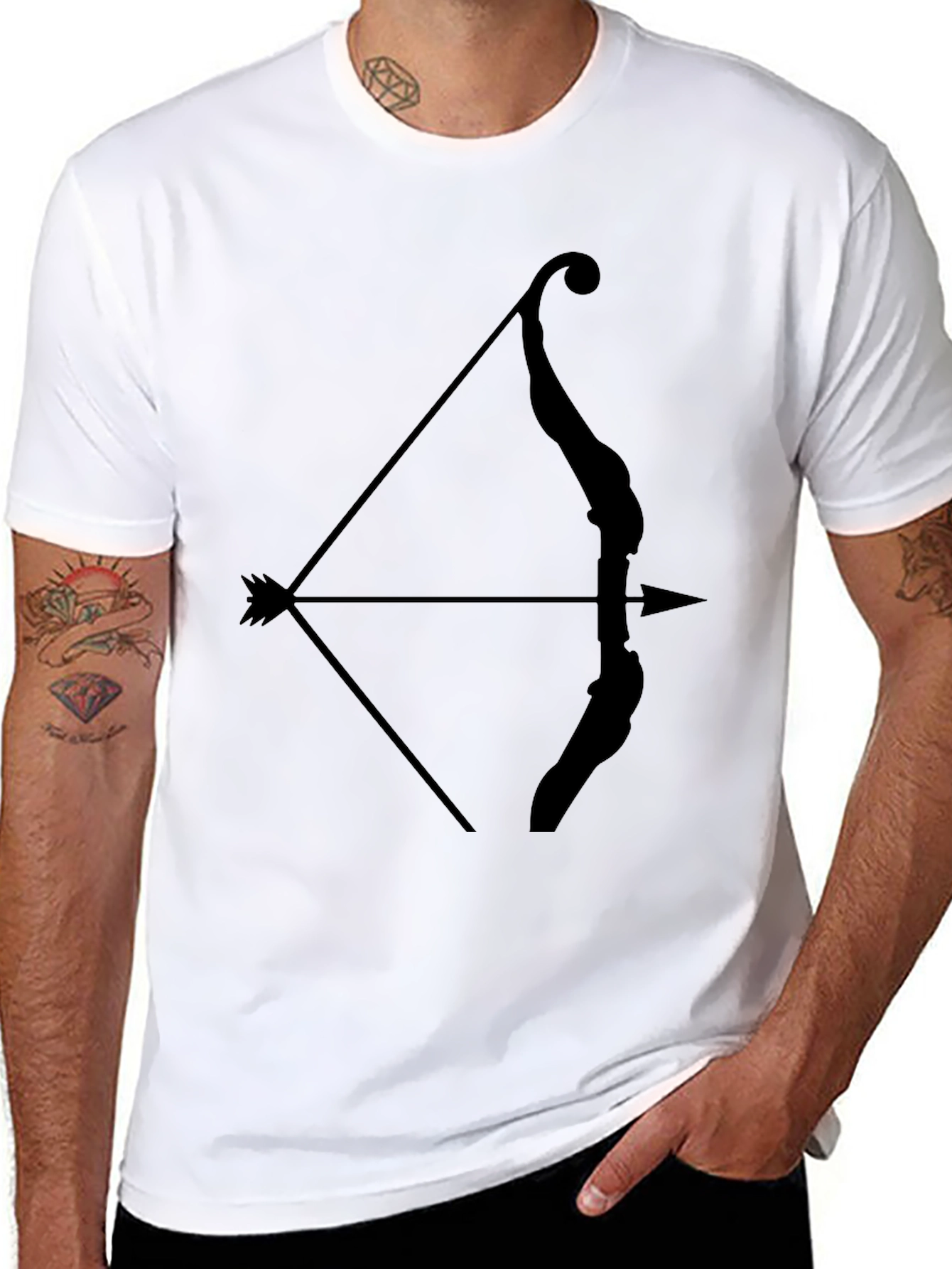 Archer Bow Graphic Tee - Mens Black T-Shirt