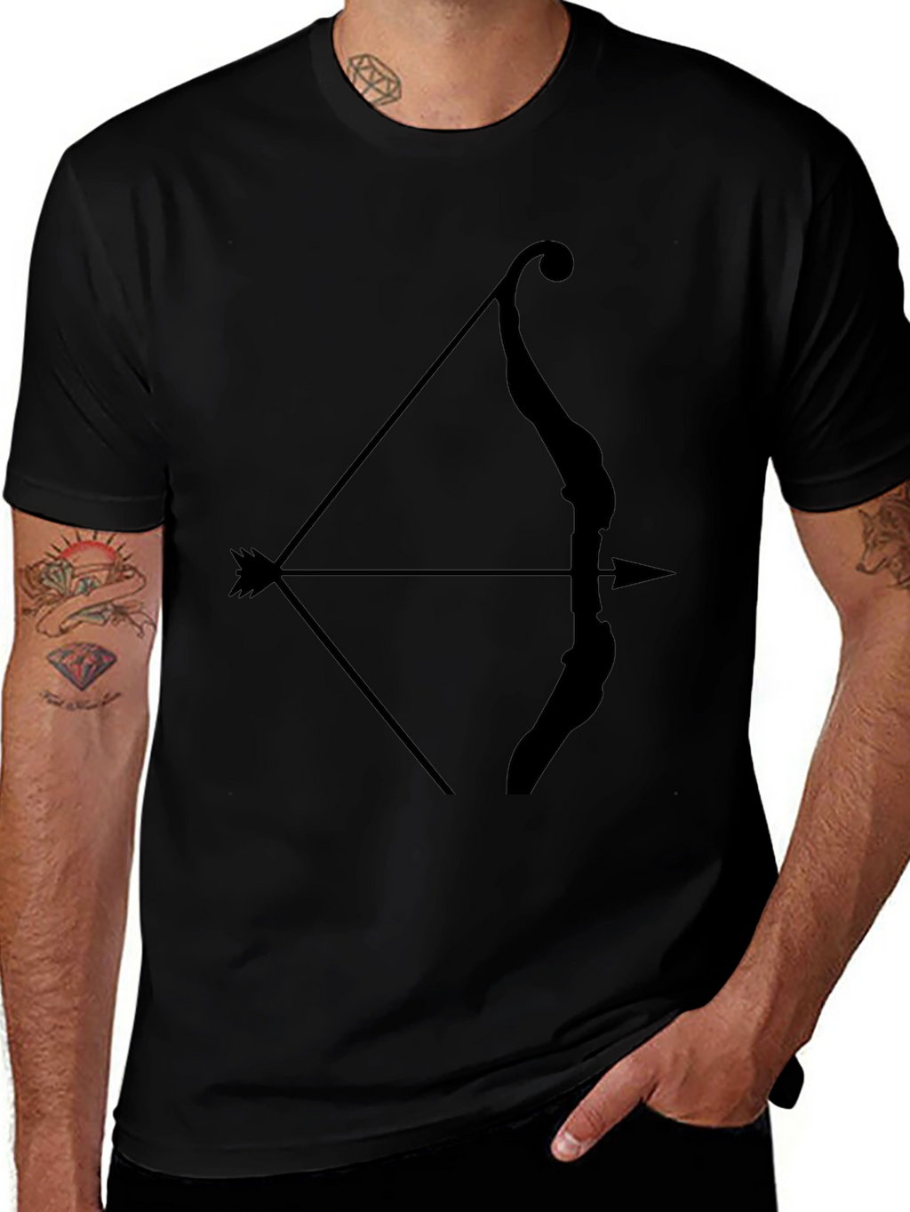 Archer Bow Graphic Tee - Mens Black T-Shirt
