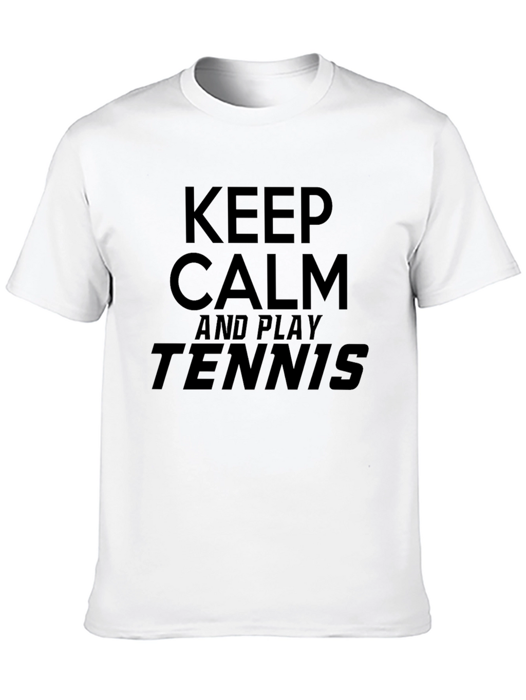 Keep Calm and Play Tennis T-Shirt - Black