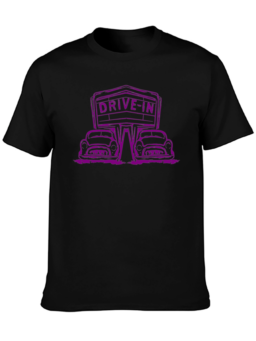 Drive-In Movie Black Graphic Tee