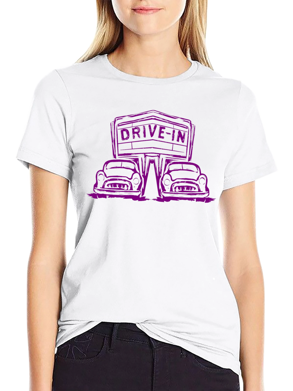 Drive-In Movie Black Graphic Tee