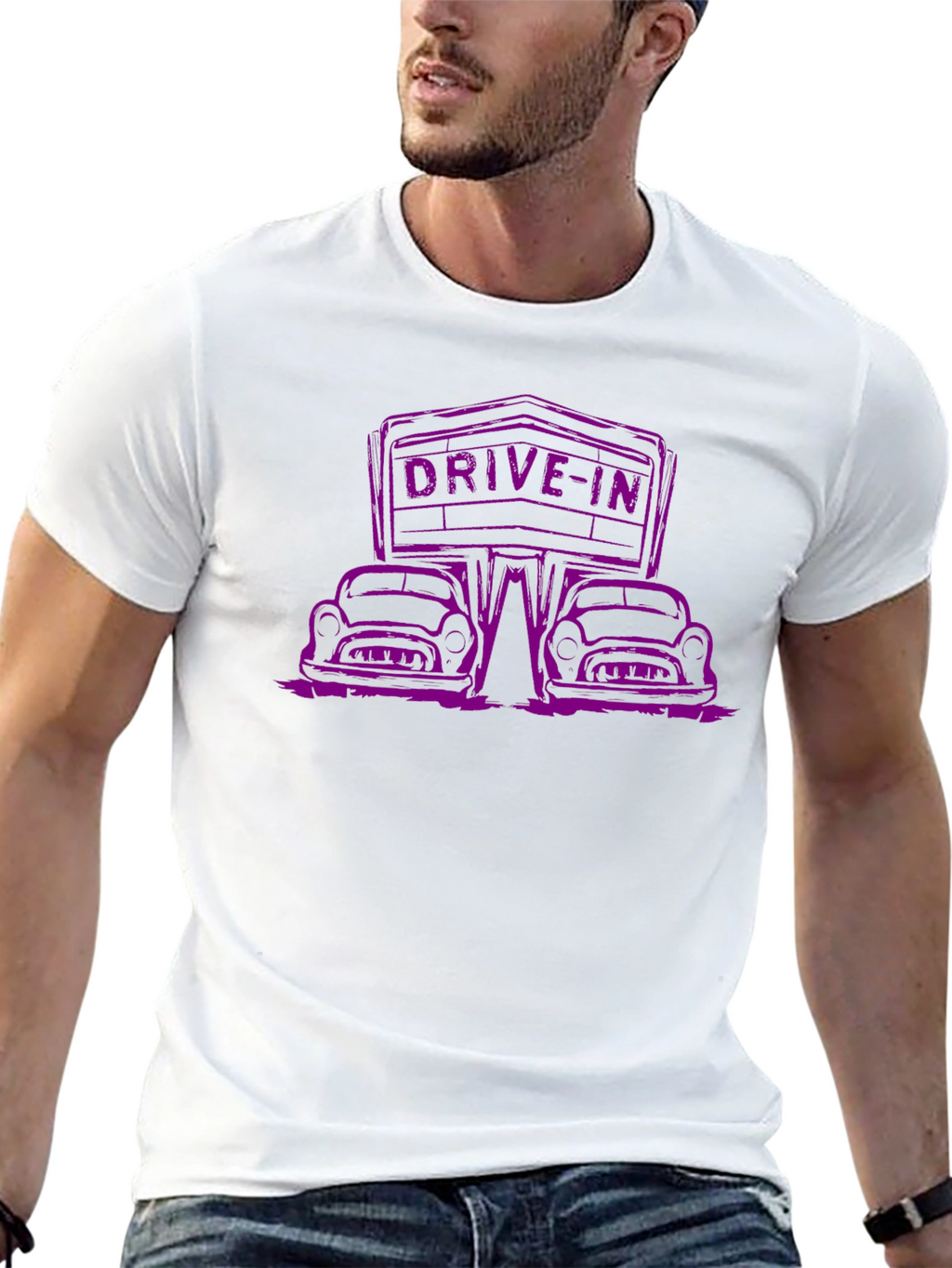 Drive-In Movie Black Graphic Tee