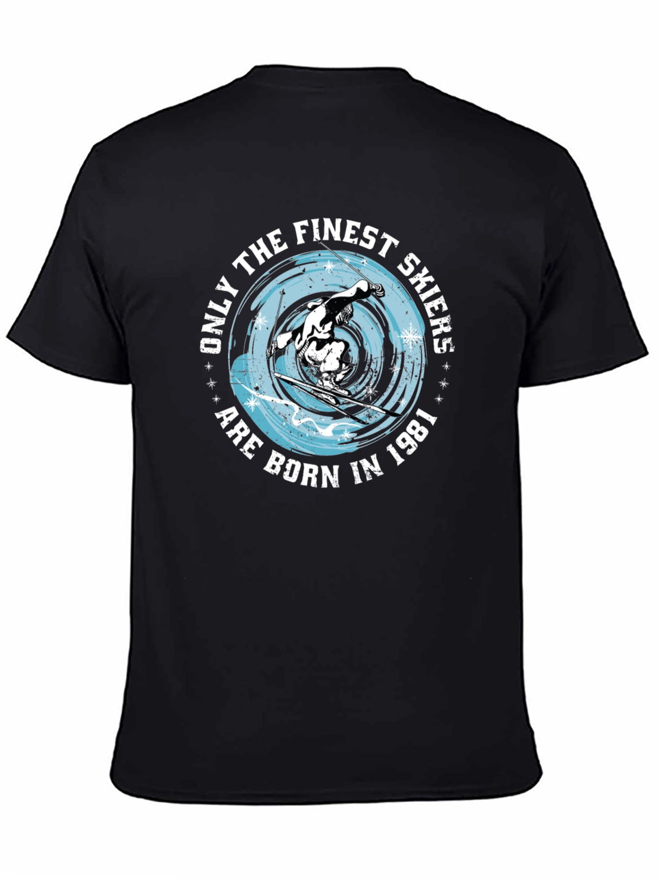 Finest Skiers Born in 1981 Black T-Shirt