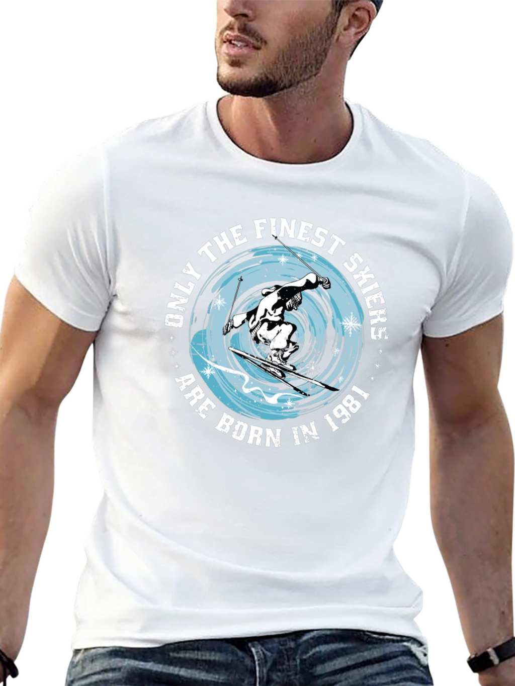 Finest Skiers Born in 1981 Black T-Shirt