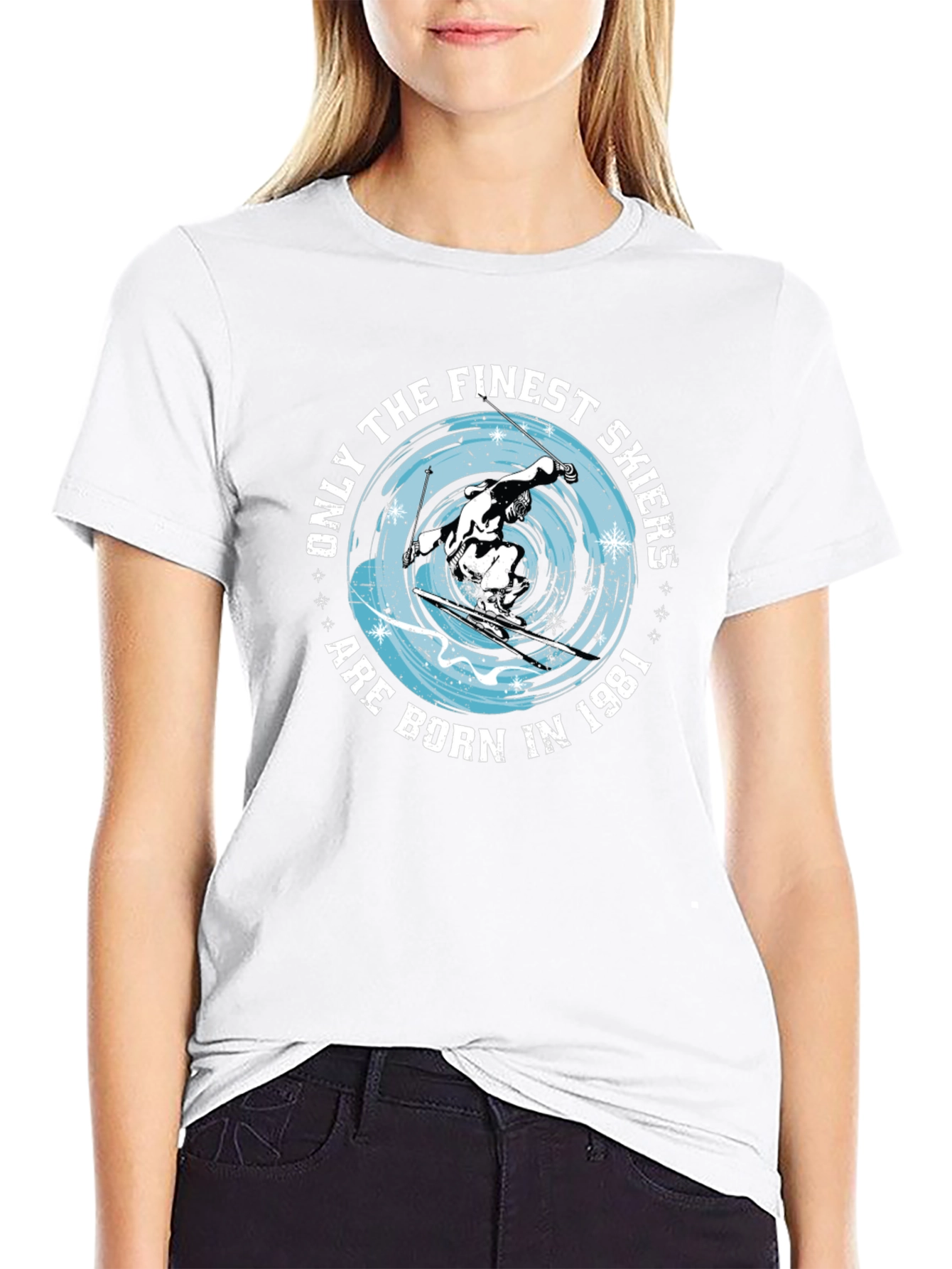 Finest Skiers Born in 1981 Black T-Shirt
