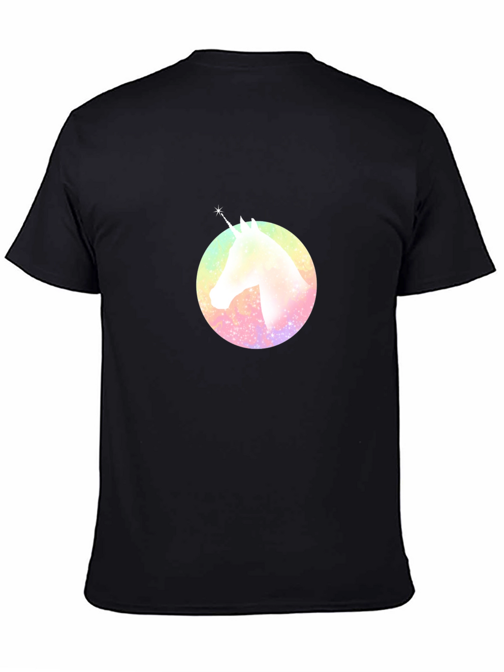 Rainbow Unicorn Graphic T-Shirt - Black
