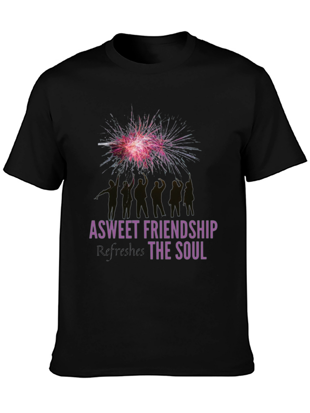 Friendship Fireworks Graphic Tee - Black
