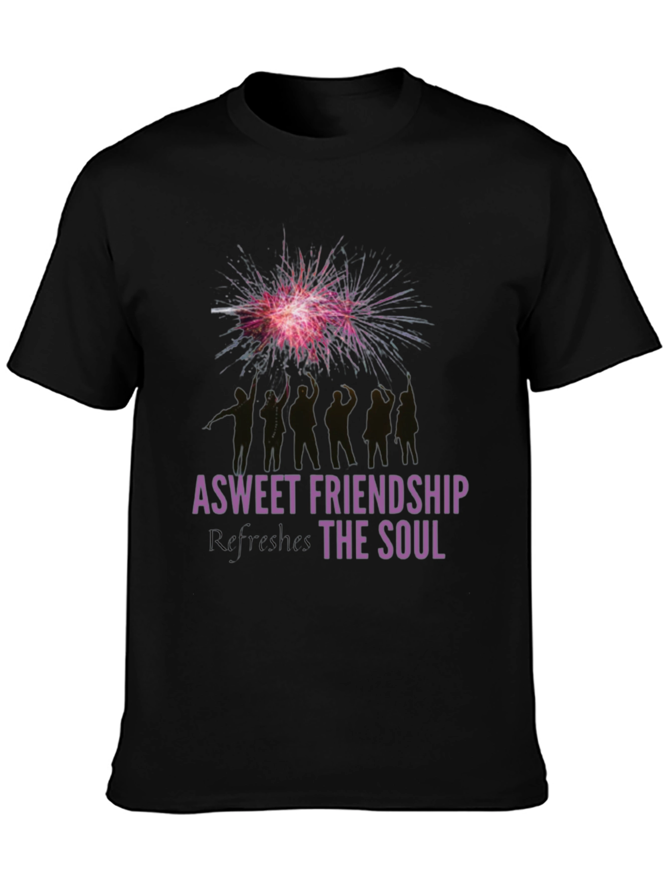 Friendship Fireworks Graphic Tee - Black