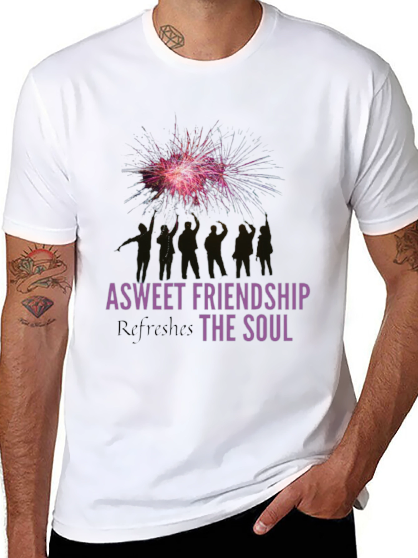 Friendship Fireworks Graphic Tee - Black
