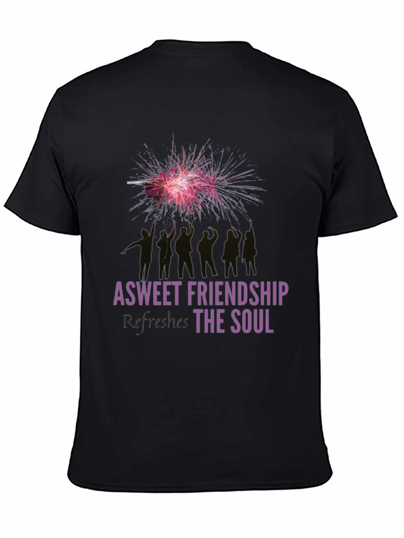 Friendship Fireworks Graphic Tee - Black