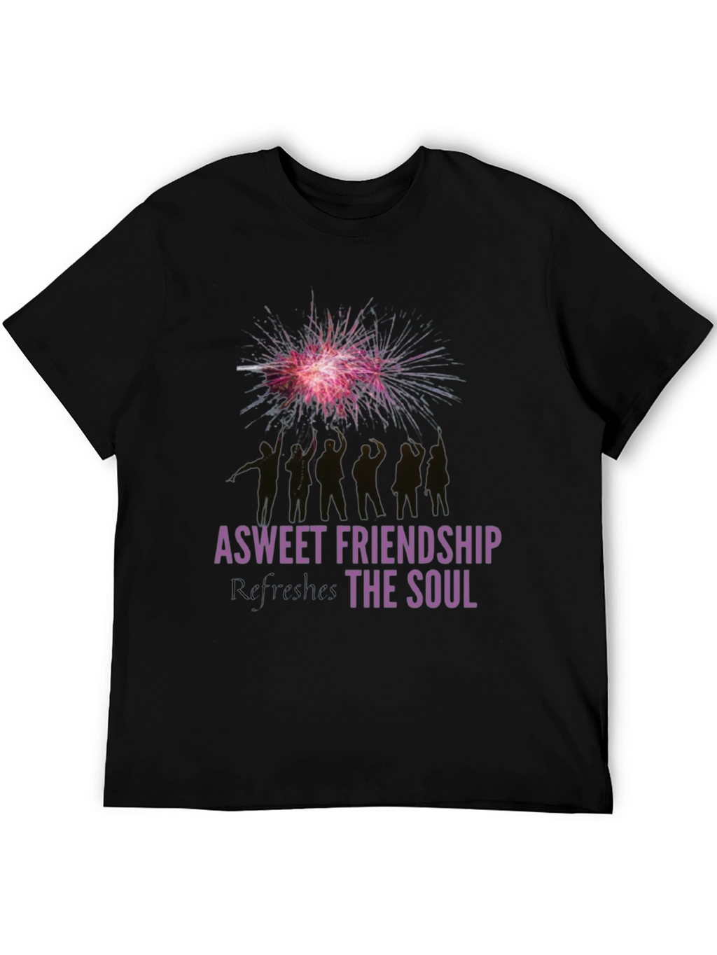 Friendship Fireworks Graphic Tee - Black