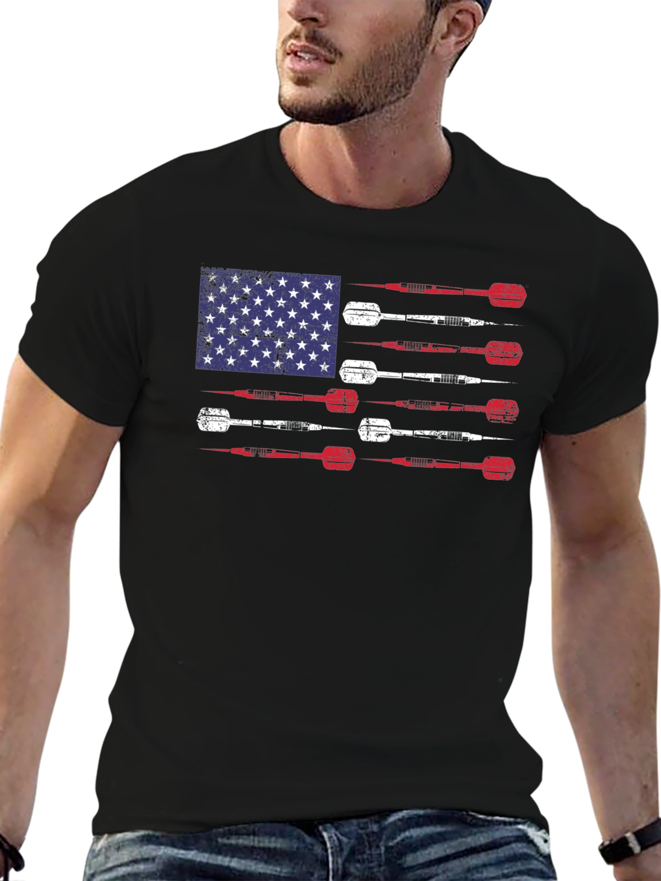 American Flag Darts T-Shirt - Patriotic Design