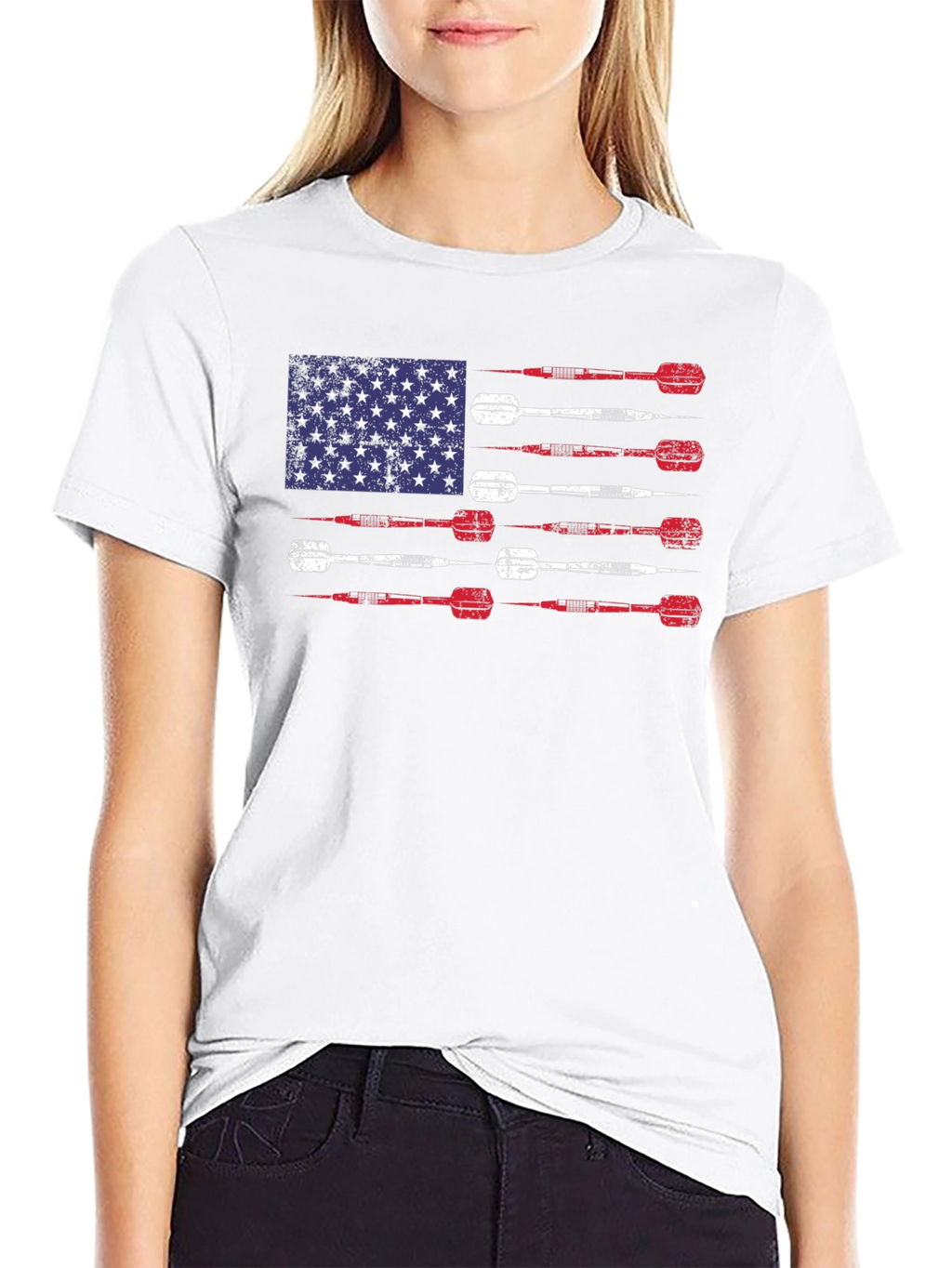 American Flag Darts T-Shirt - Patriotic Design