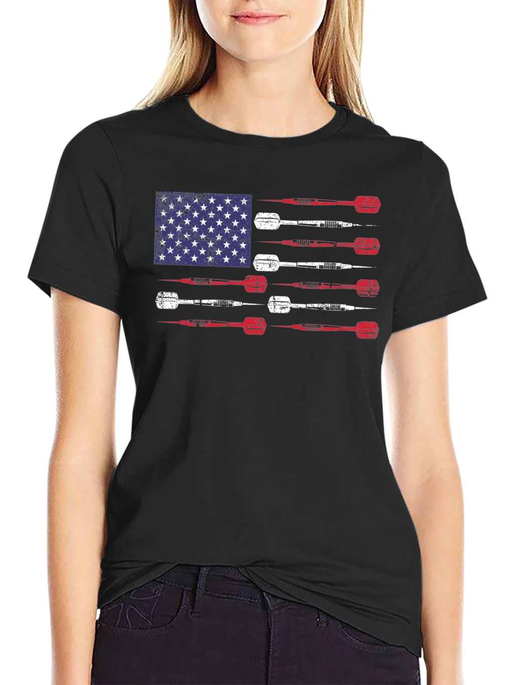 American Flag Darts T-Shirt - Patriotic Design