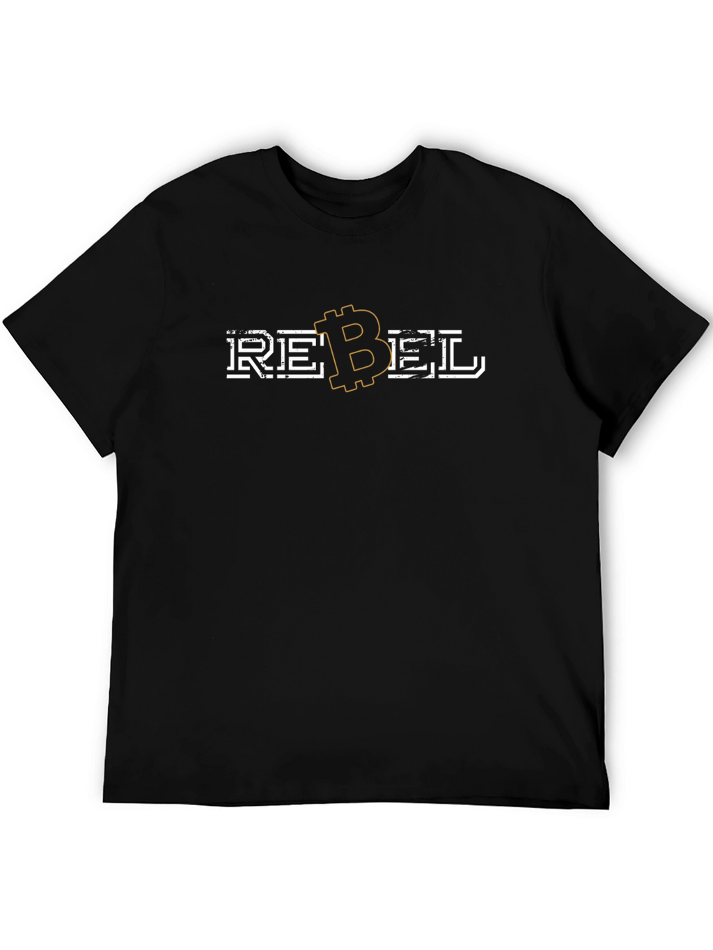 Bitcoin Rebel Graphic T-Shirt - Black Cotton Blend