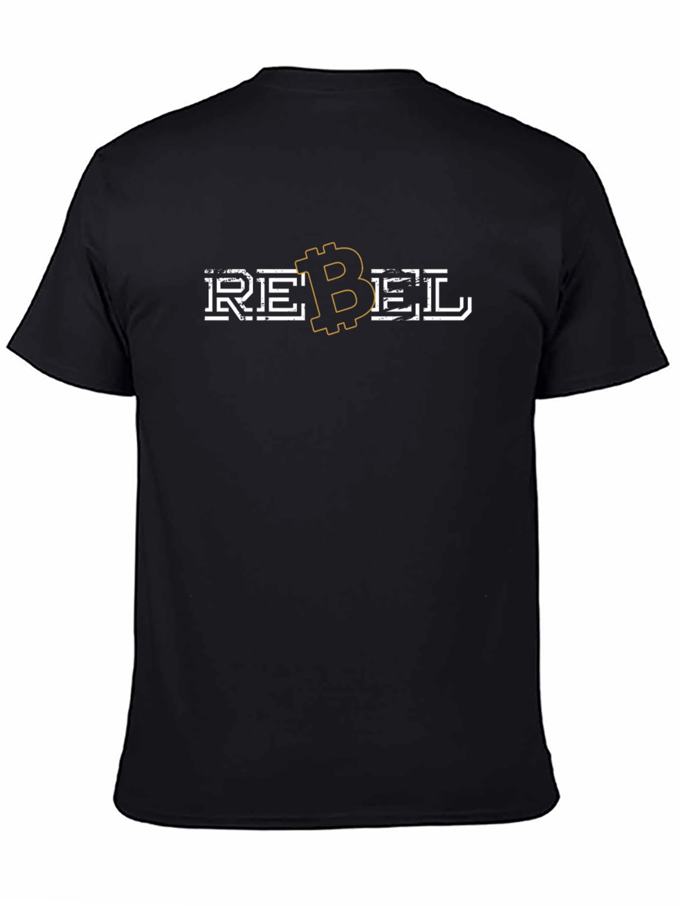 Bitcoin Rebel Graphic T-Shirt - Black Cotton Blend
