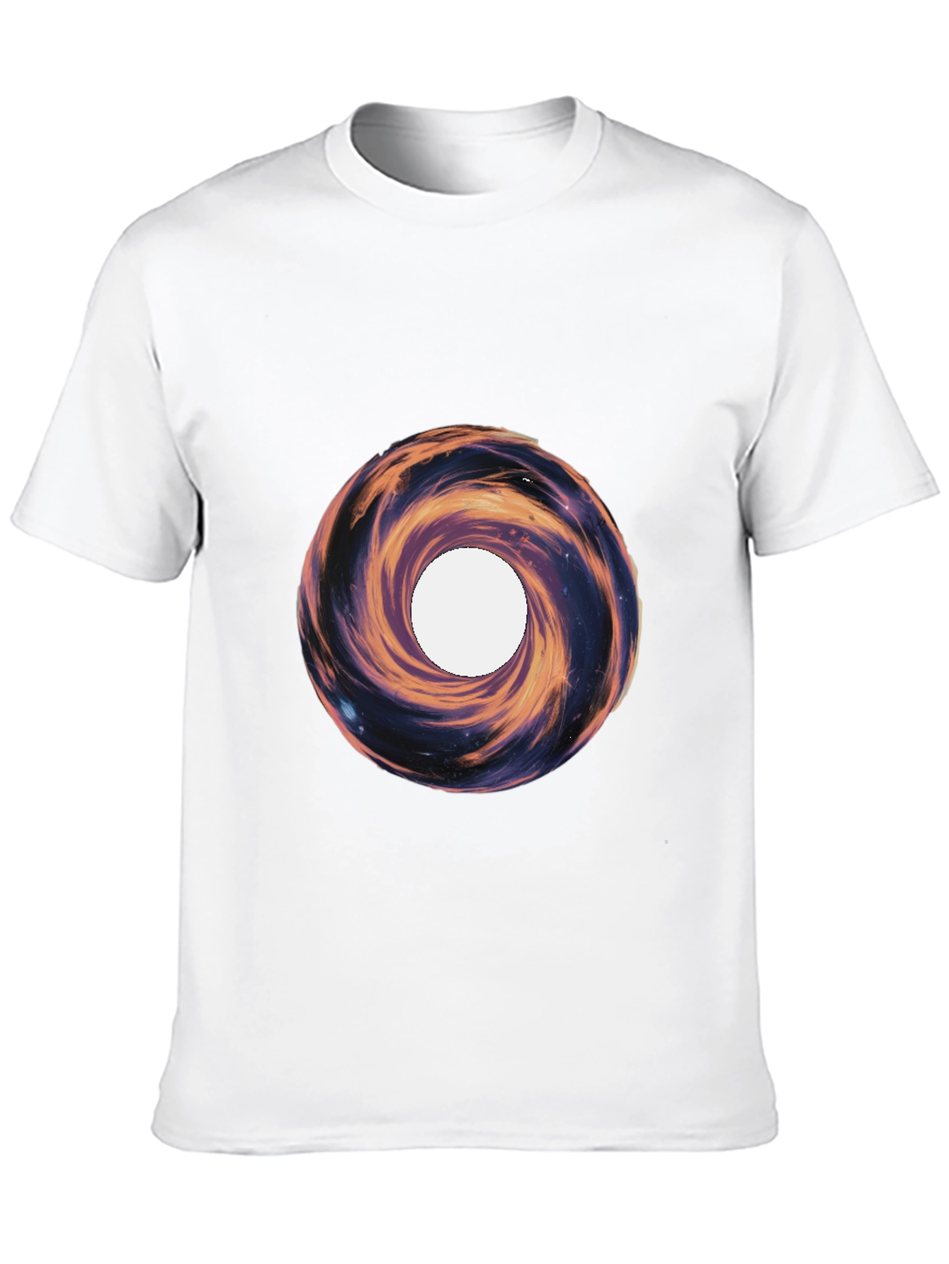 Cosmic Vortex Graphic Tee - Black