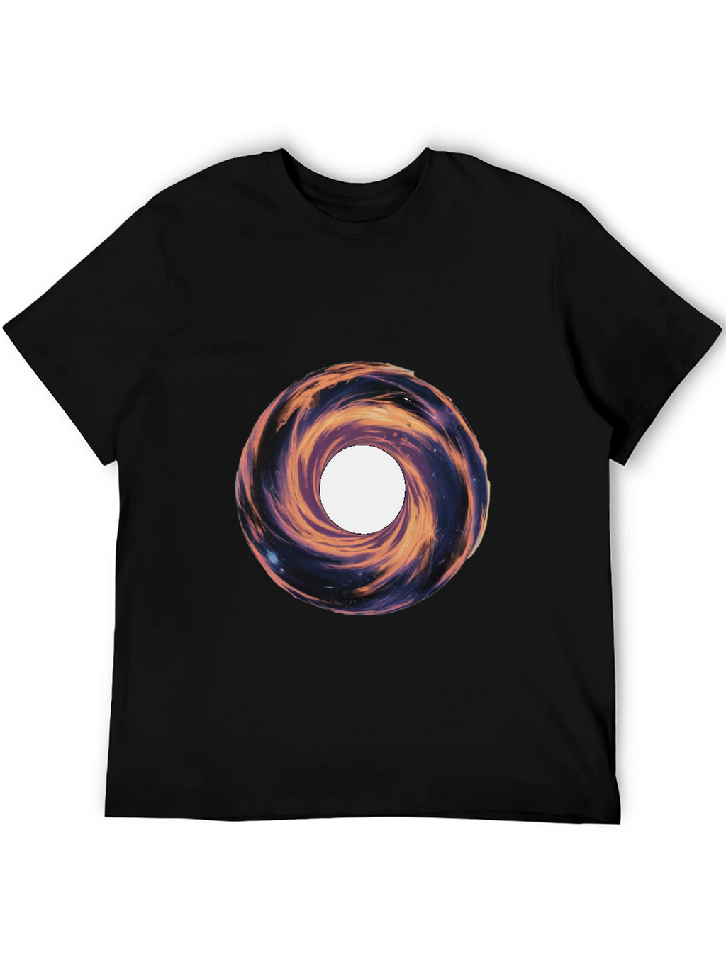 Cosmic Vortex Graphic Tee - Black