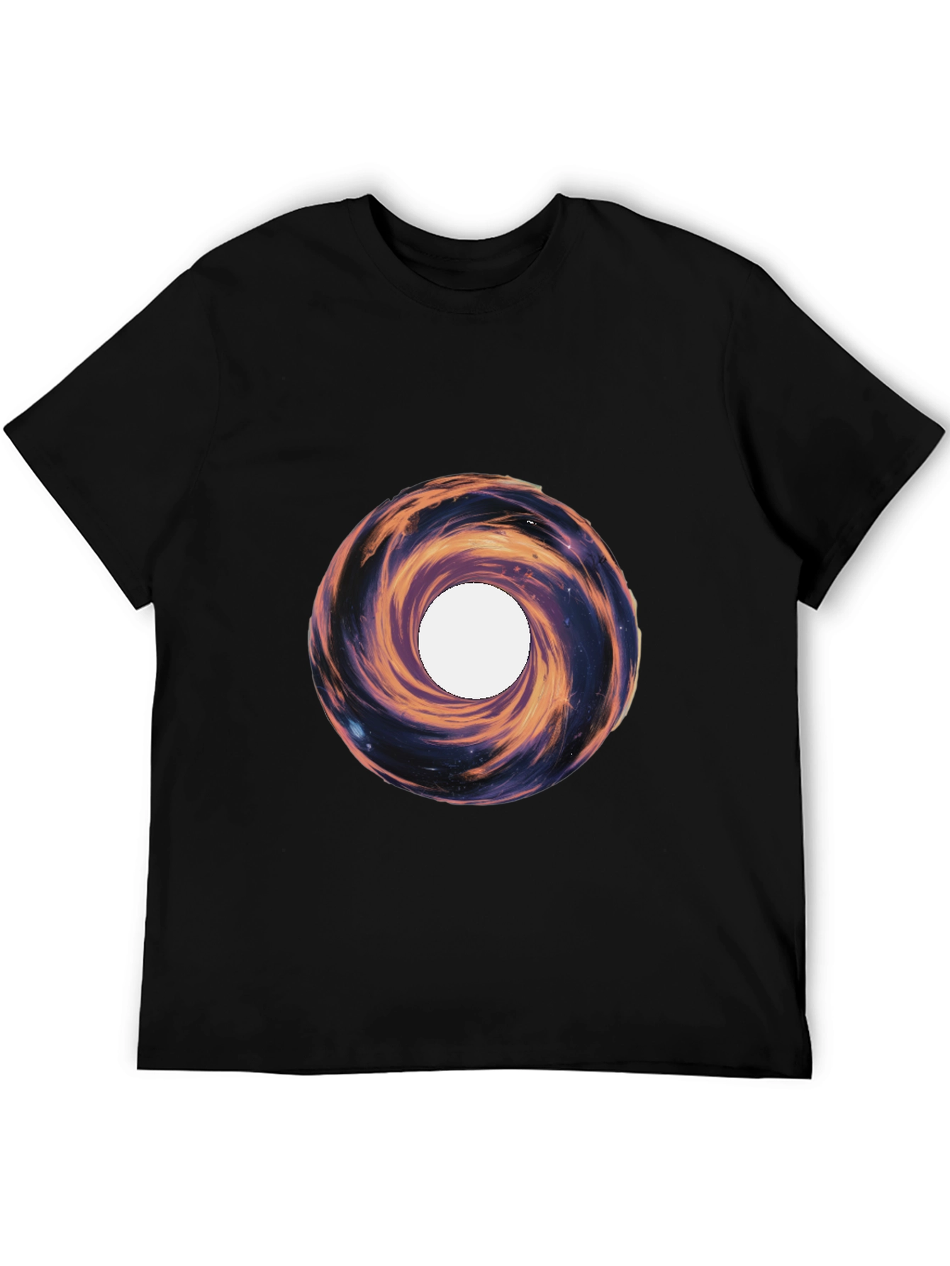 Cosmic Vortex Graphic Tee - Black
