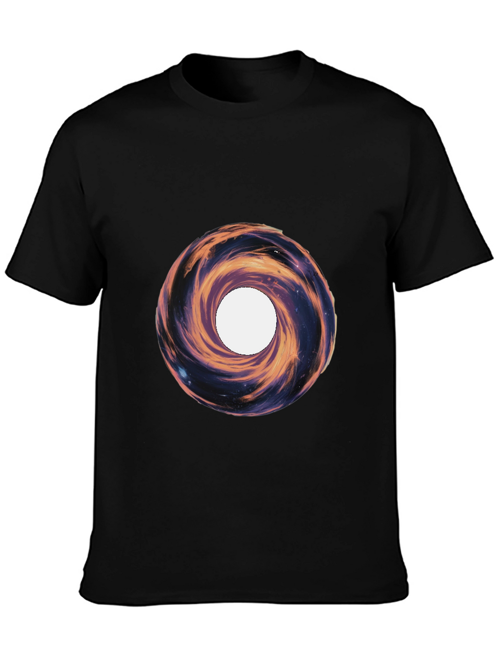 Cosmic Vortex Graphic Tee - Black
