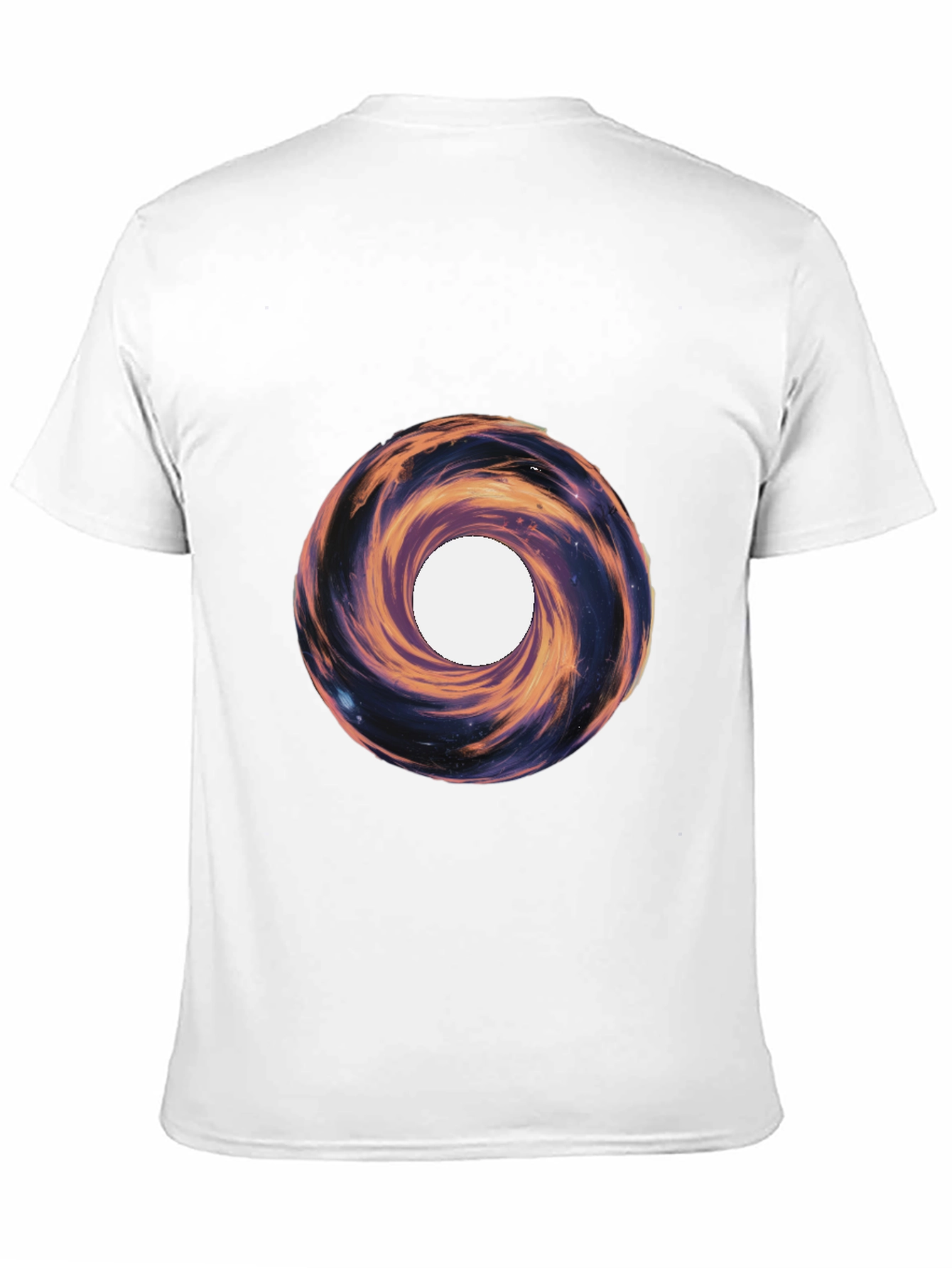 Cosmic Vortex Graphic Tee - Black