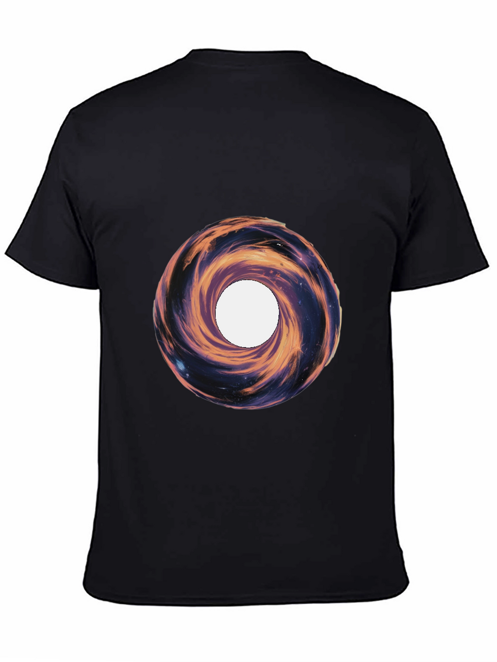 Cosmic Vortex Graphic Tee - Black