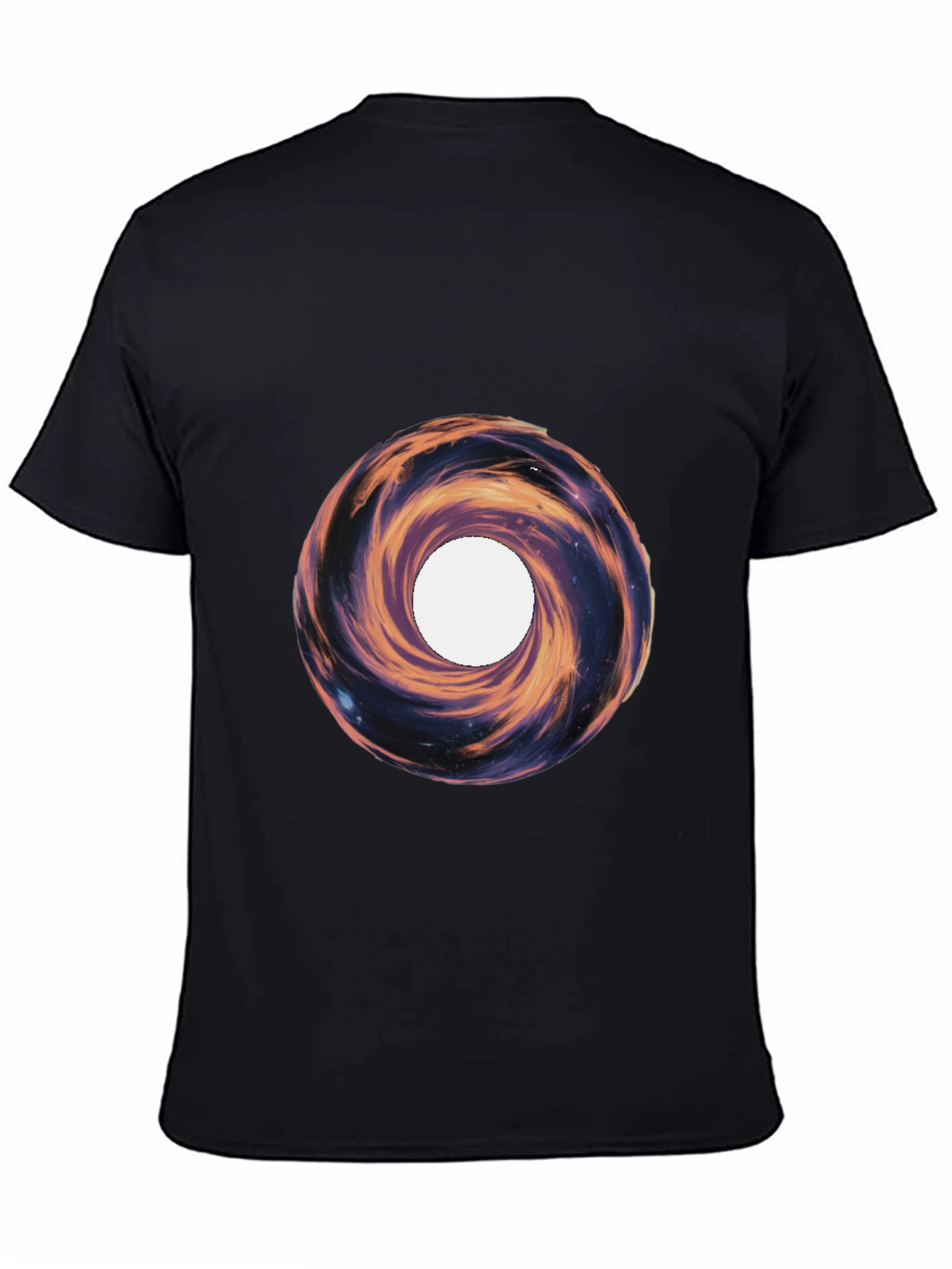 Cosmic Vortex Graphic Tee - Black