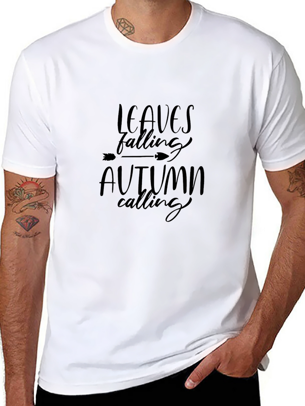 Leaves Falling Autumn Calling Graphic Tee