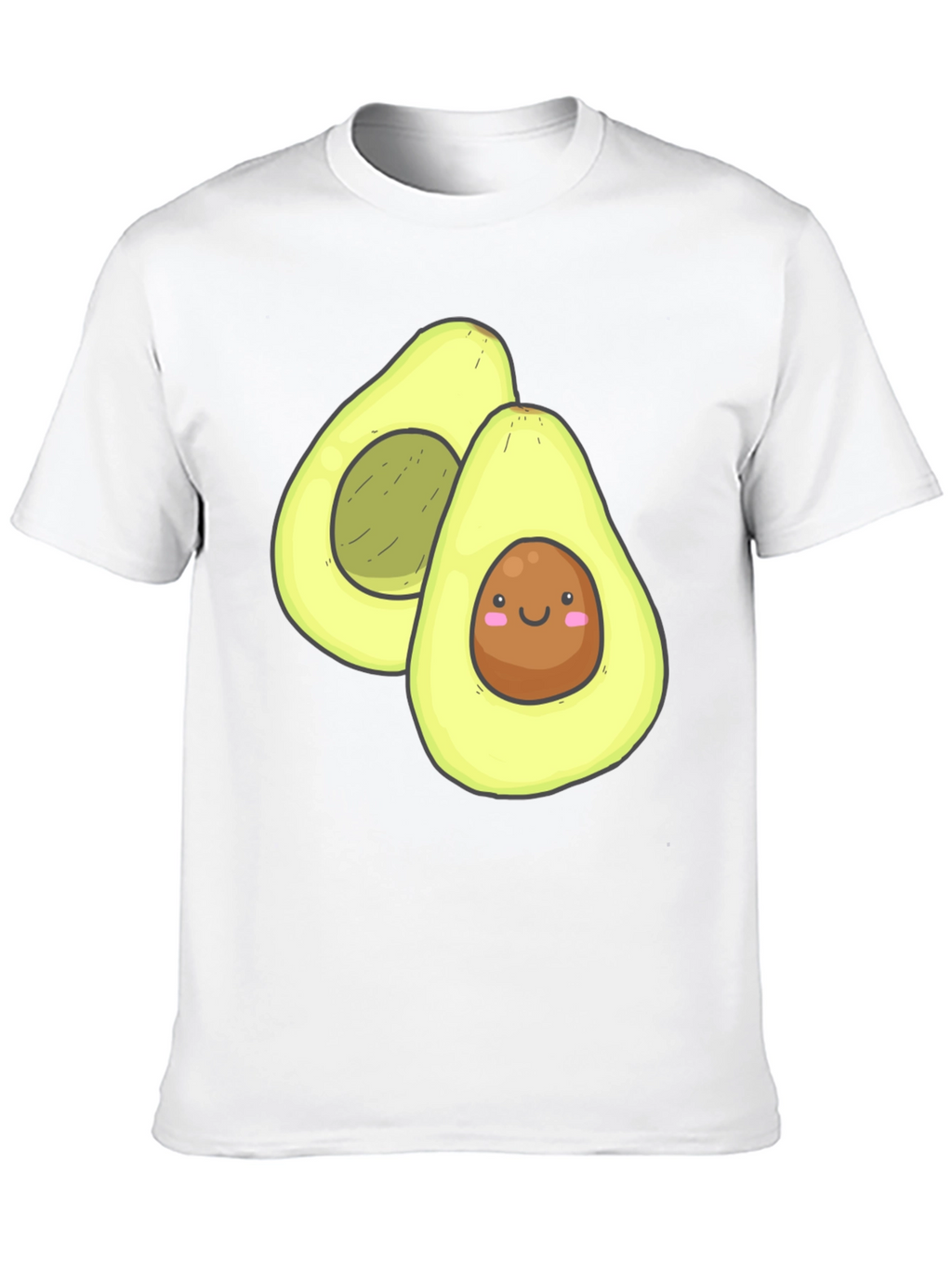 Cute Avocado Graphic Black T-Shirt