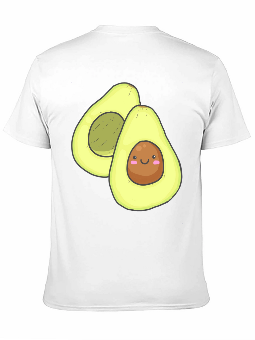 Cute Avocado Graphic Black T-Shirt