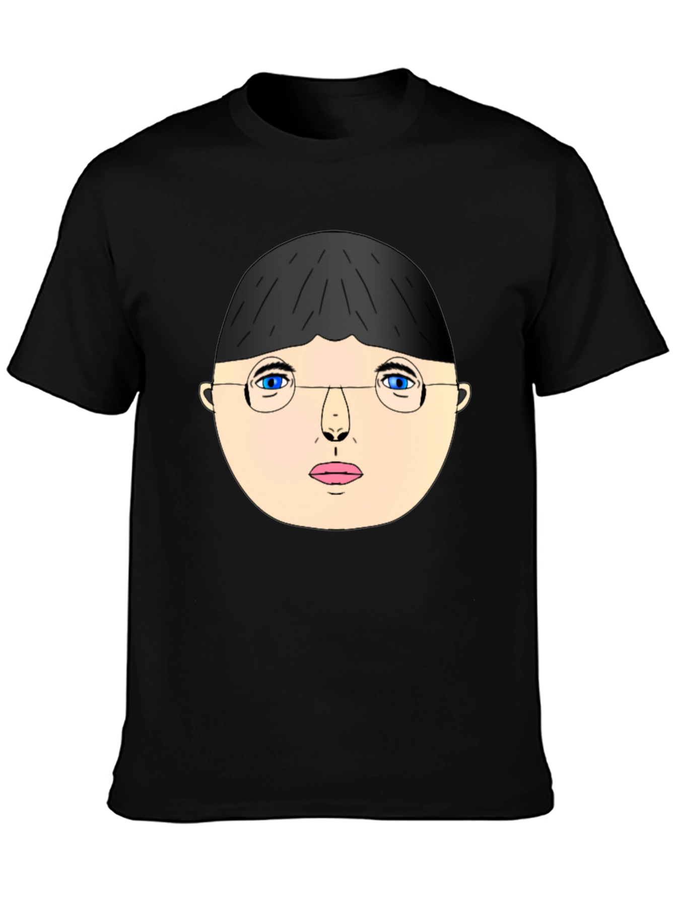 Unique Graphic T-Shirt - Face with Glasses