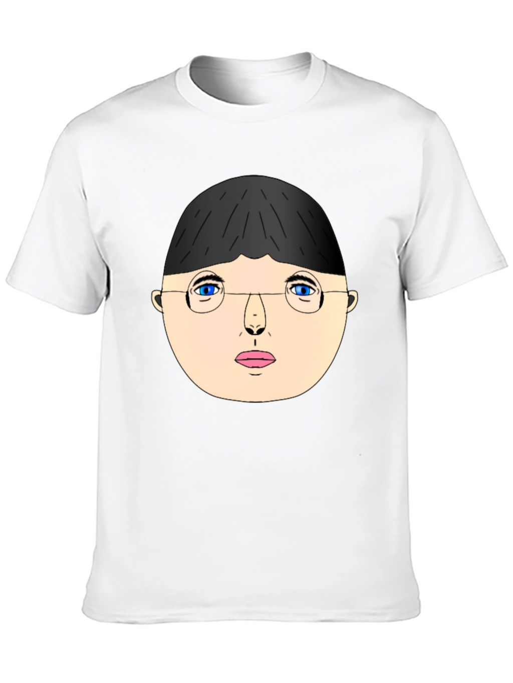 Unique Graphic T-Shirt - Face with Glasses