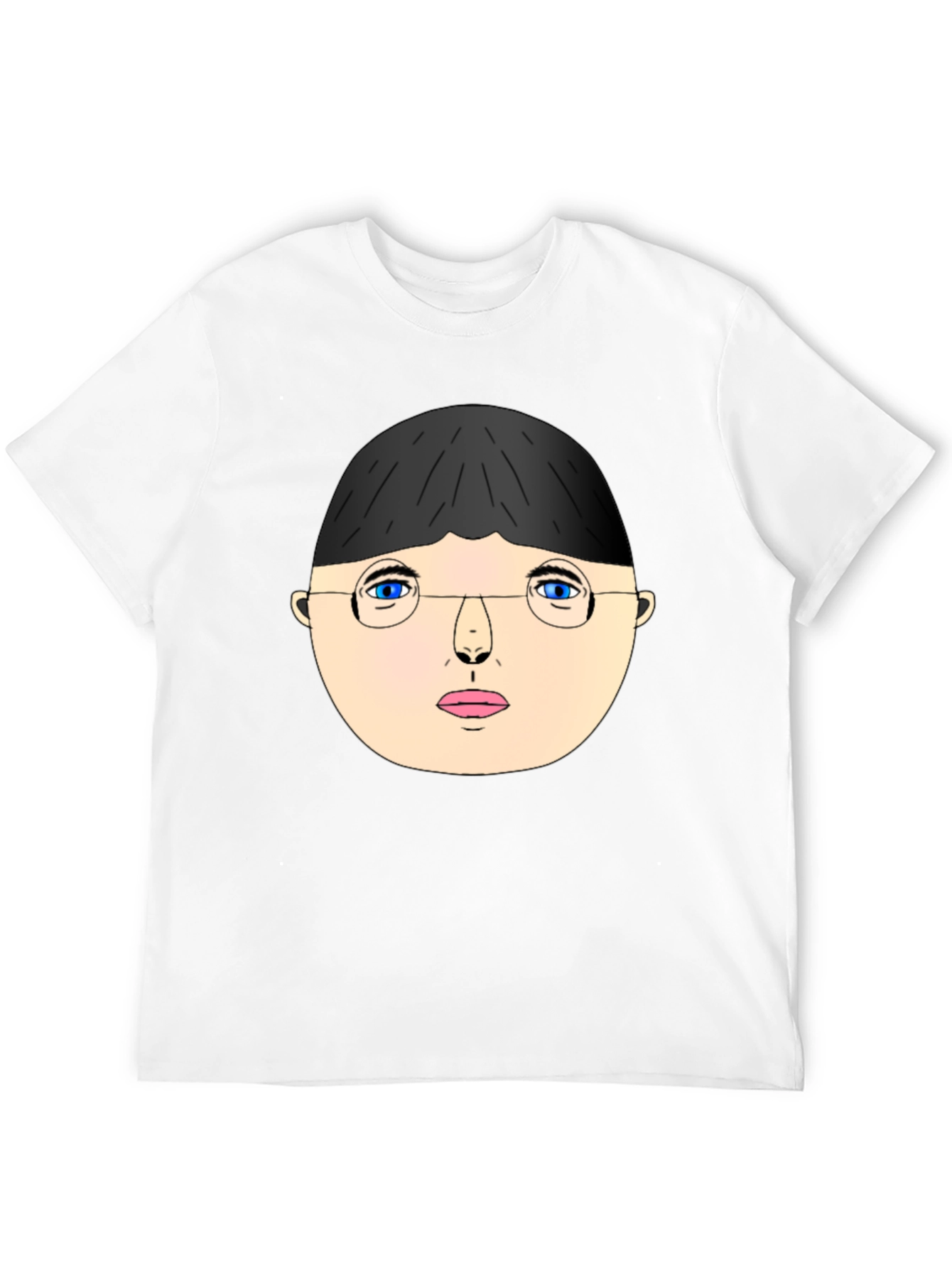 Unique Graphic T-Shirt - Face with Glasses