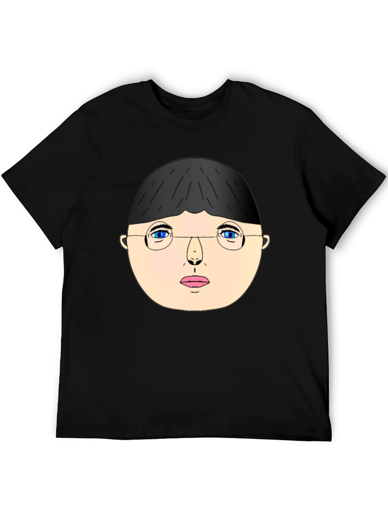 Unique Graphic T-Shirt - Face with Glasses