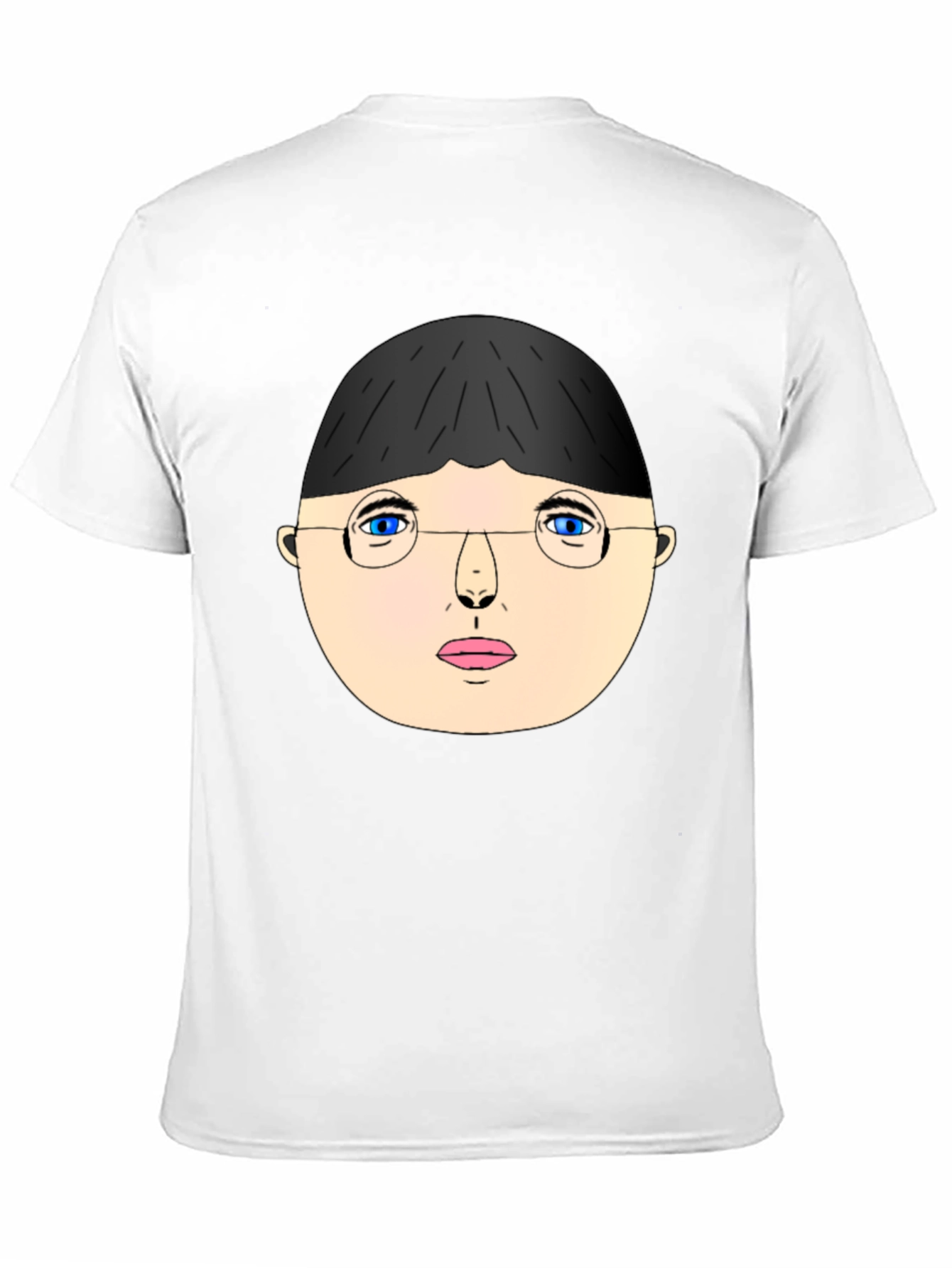Unique Graphic T-Shirt - Face with Glasses