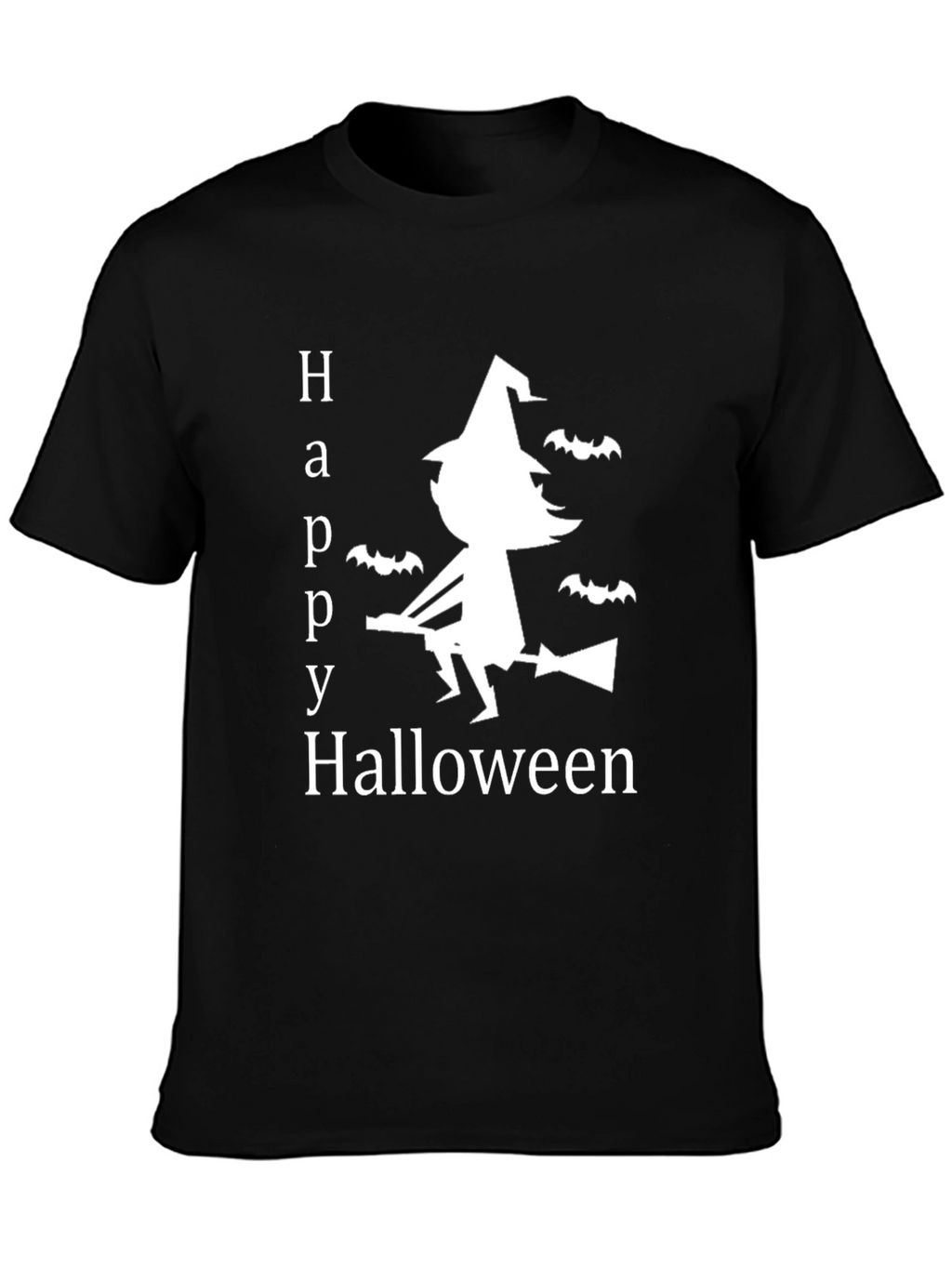 Happy Halloween T-Shirt Witch & Bats