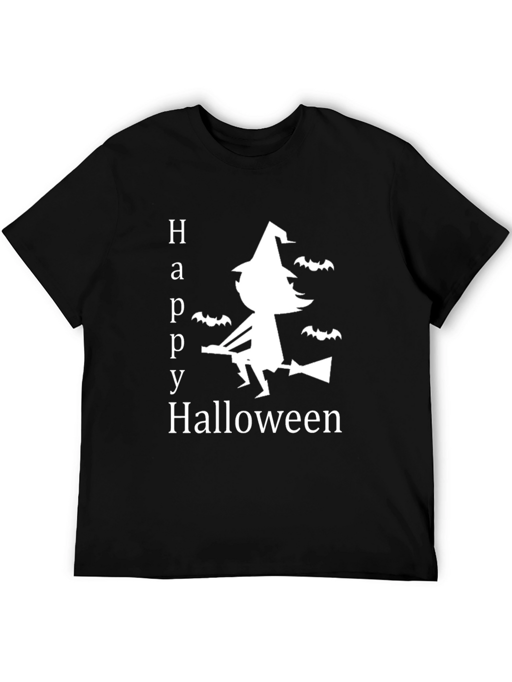 Happy Halloween T-Shirt Witch & Bats