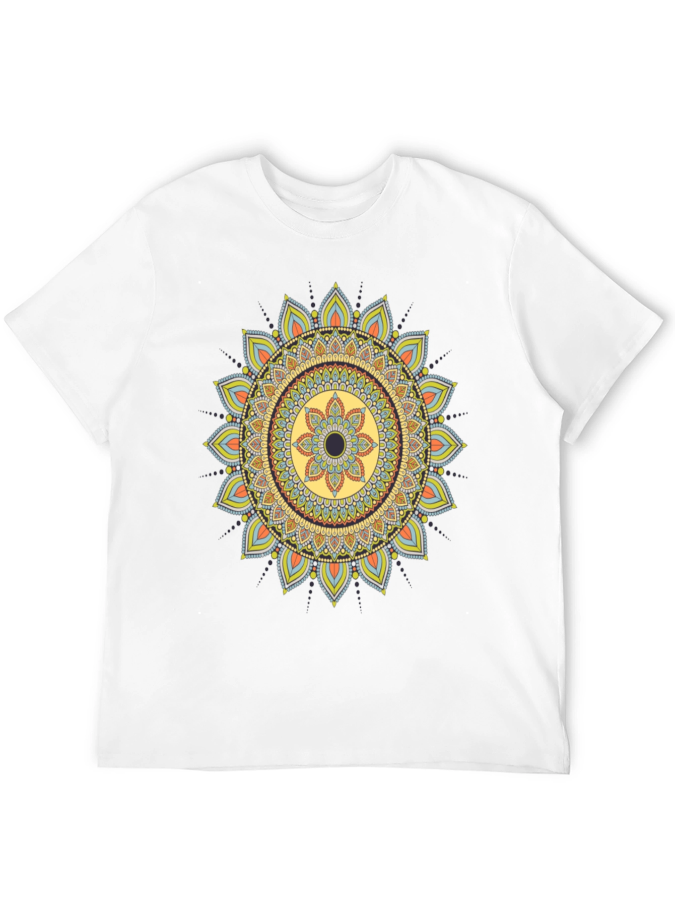 Mandala Print Black T-Shirt - Unique Design