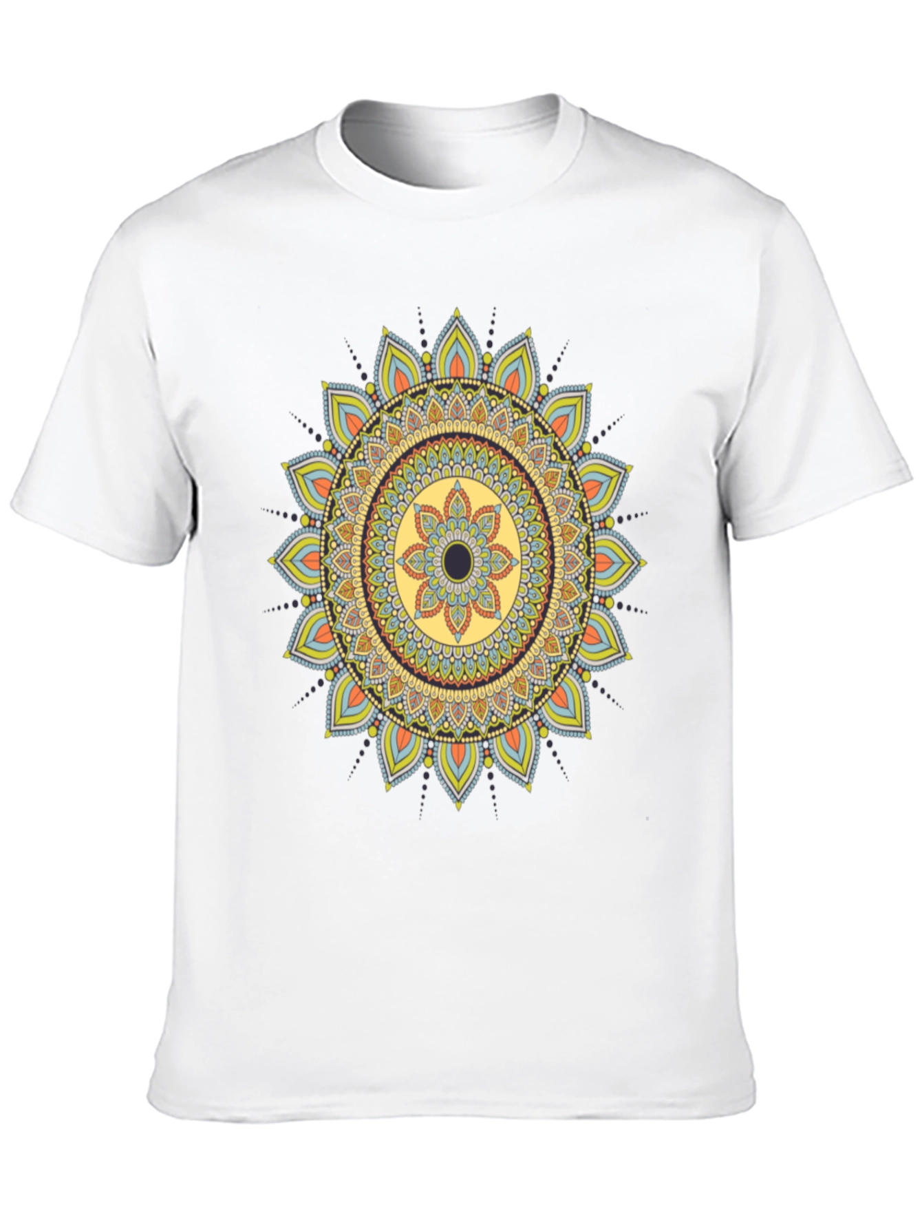 Mandala Print Black T-Shirt - Unique Design