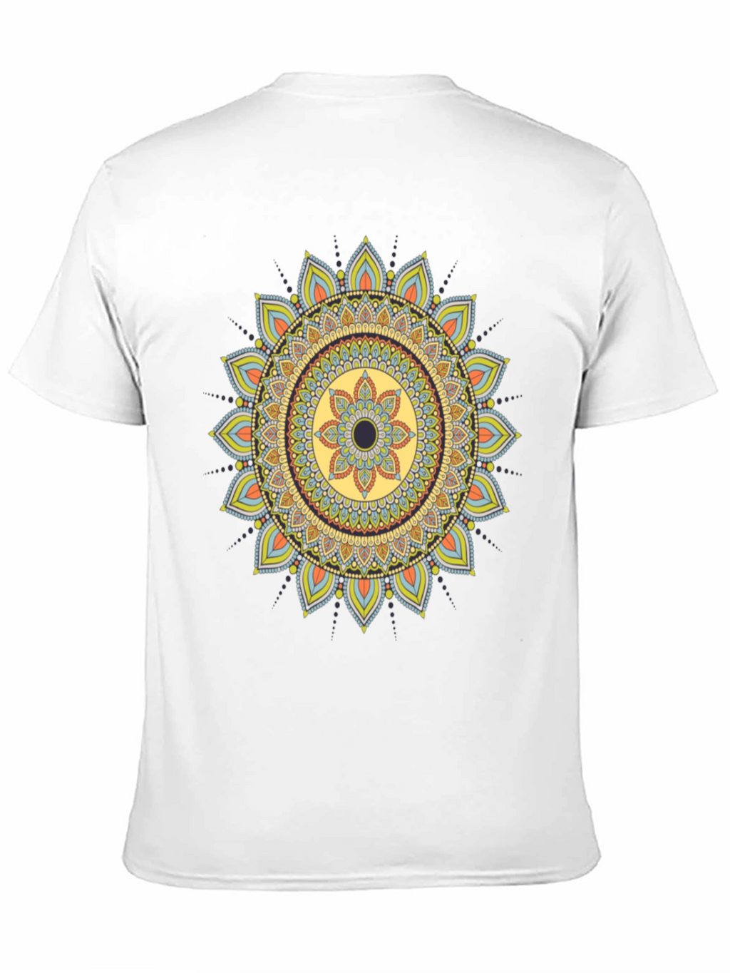 Mandala Print Black T-Shirt - Unique Design