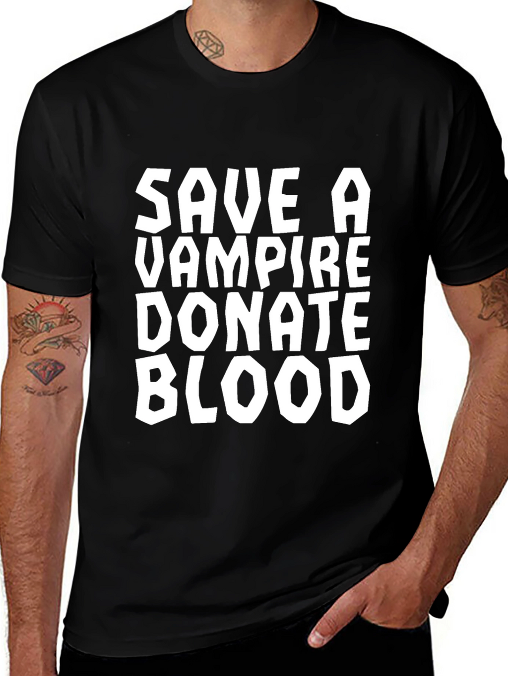 Save a Vampire Donate Blood Graphic Tee