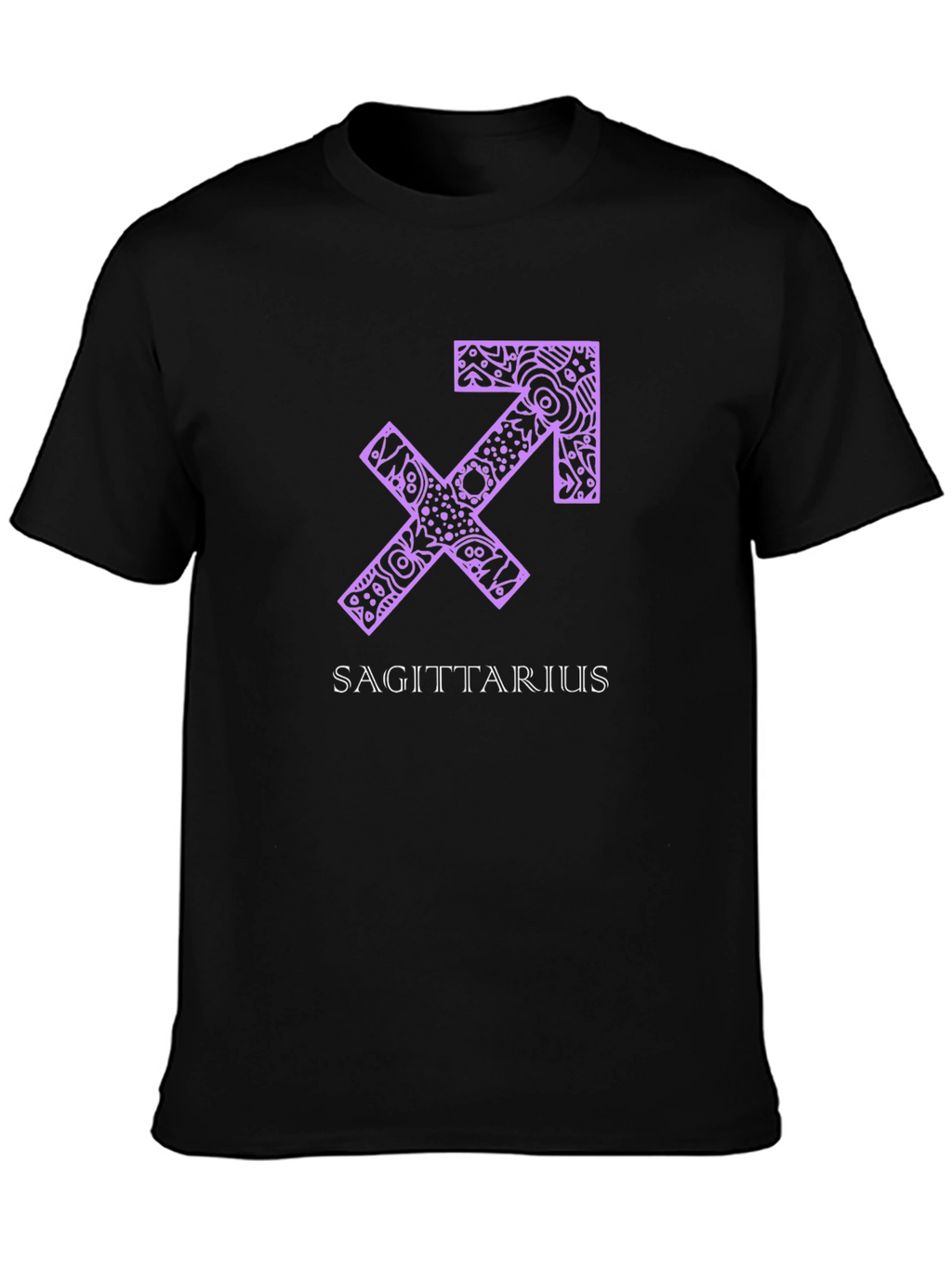 Sagittarius Zodiac Graphic Tee - Black